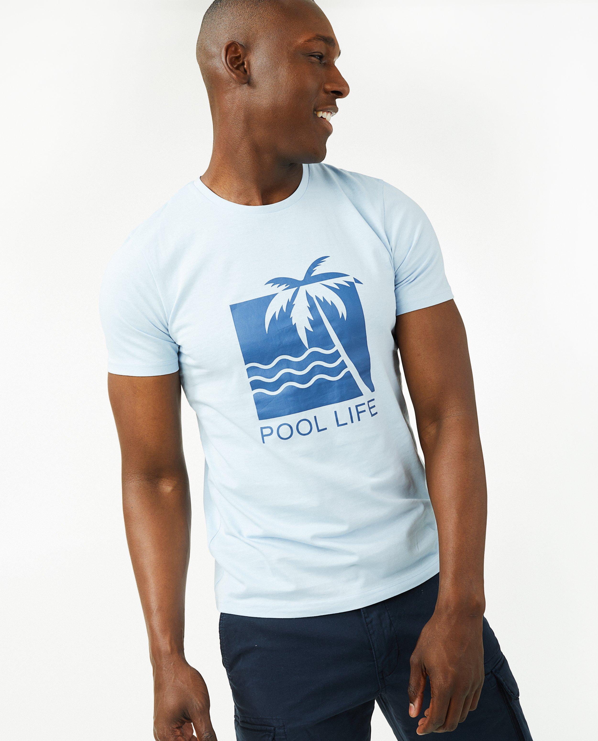 T-shirts - T-shirt bleu clair à imprimé