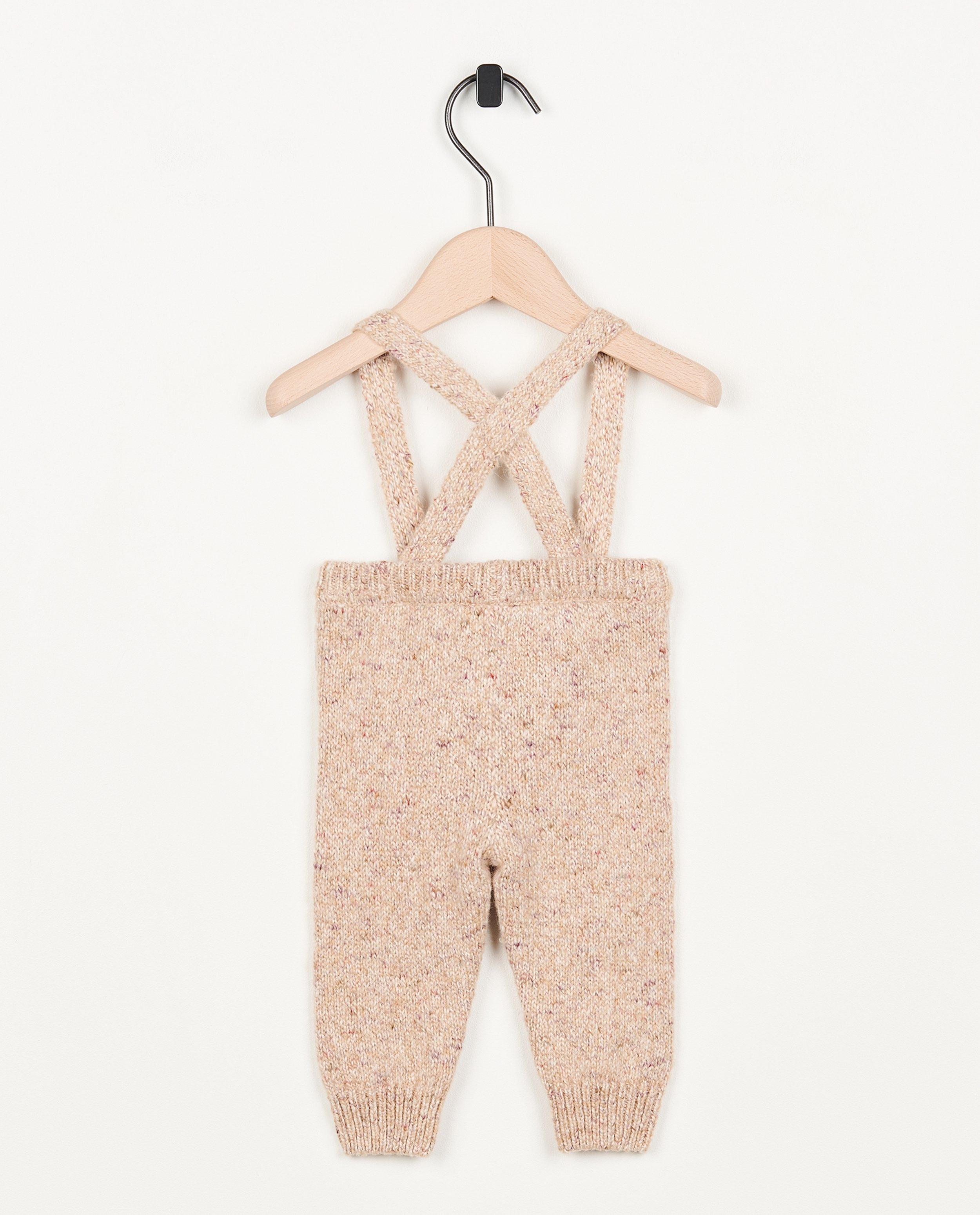 Broeken - Beige gebreide broek