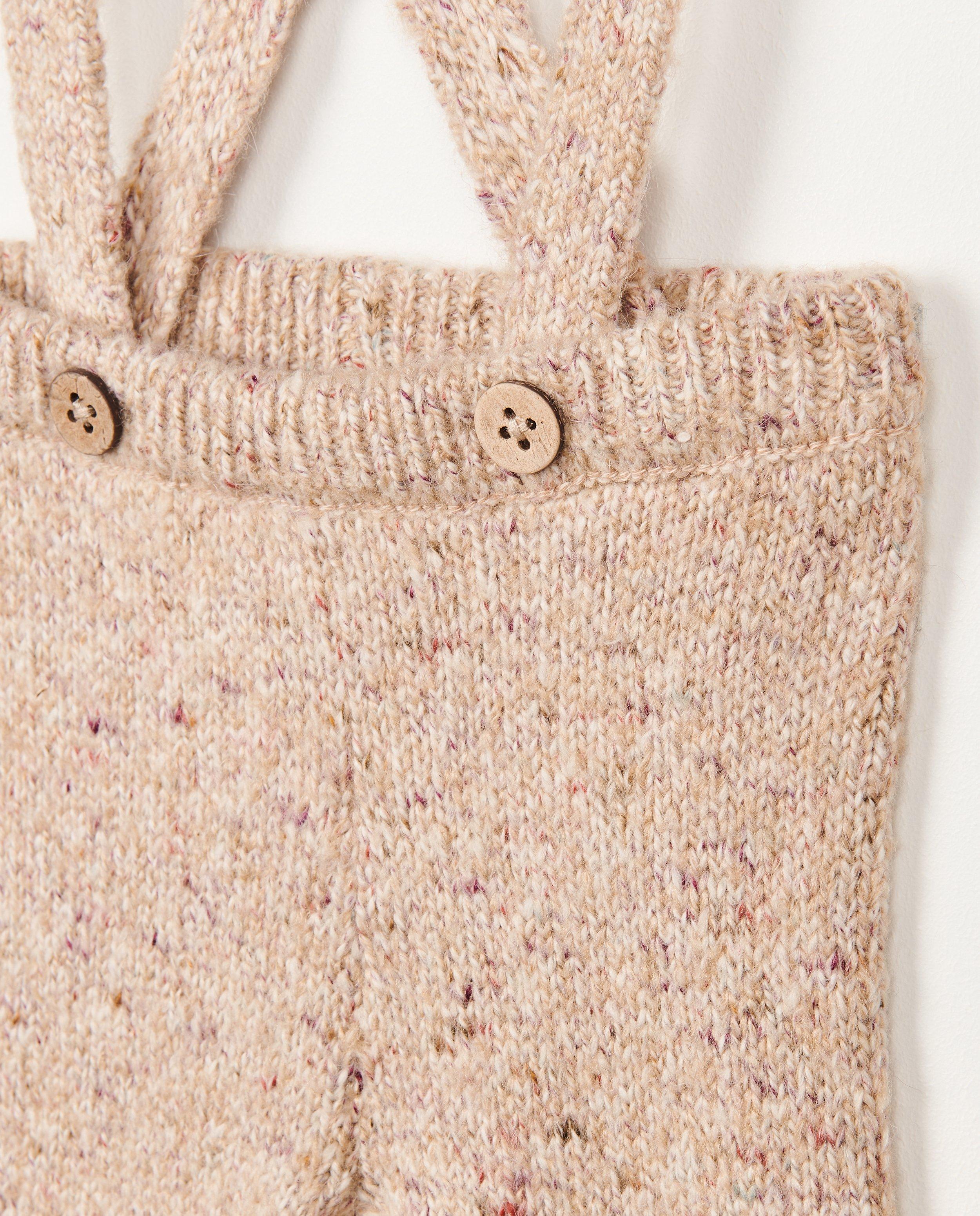 Broeken - Beige gebreide broek