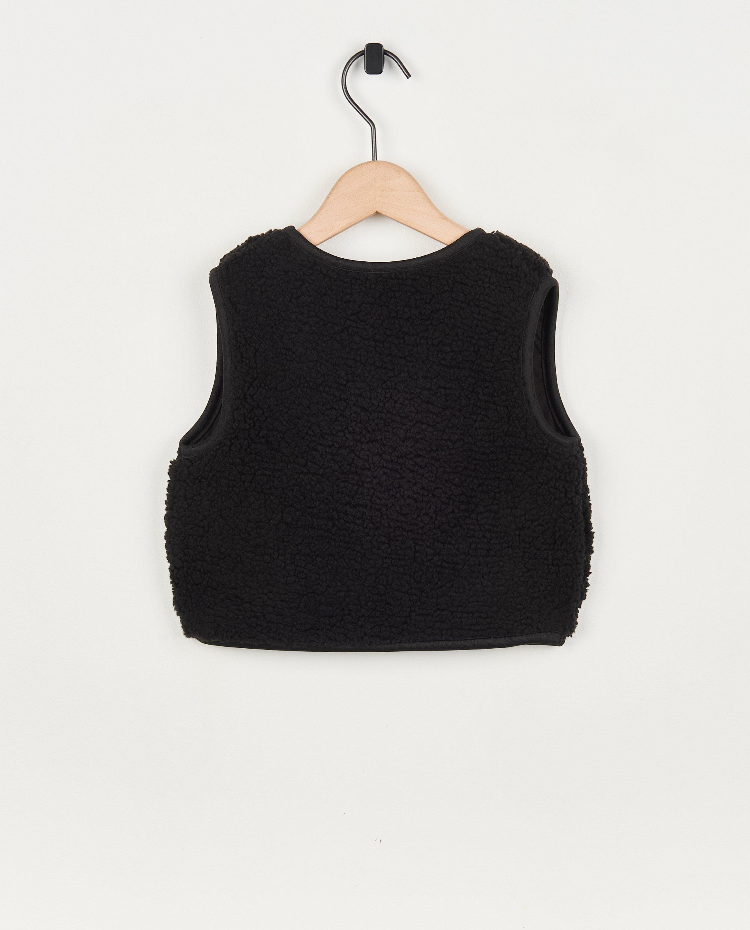 Blazers - Zwarte gilet van teddy