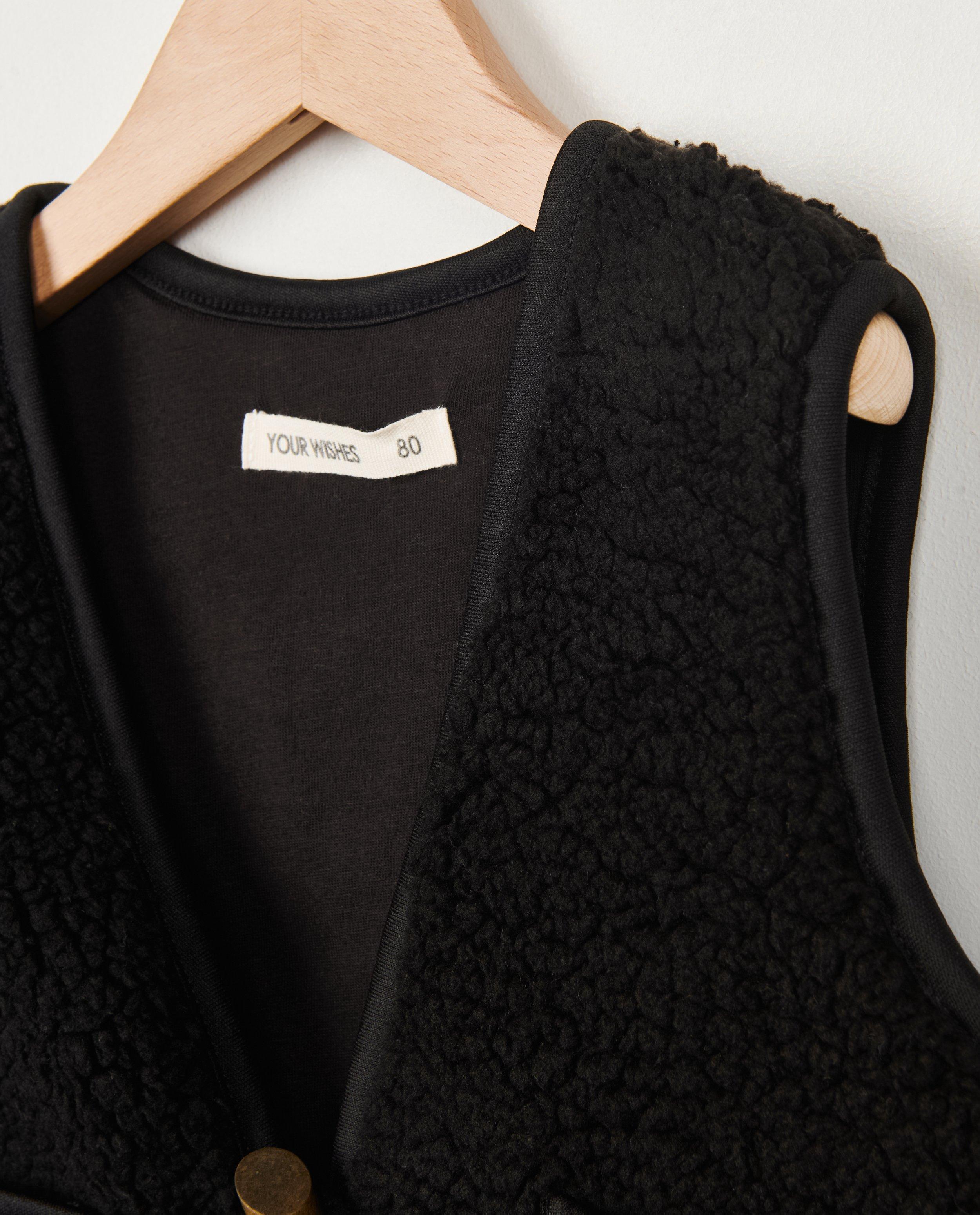 Blazers - Zwarte gilet van teddy