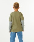 T-shirts - T-shirt vert-gris à manches longues