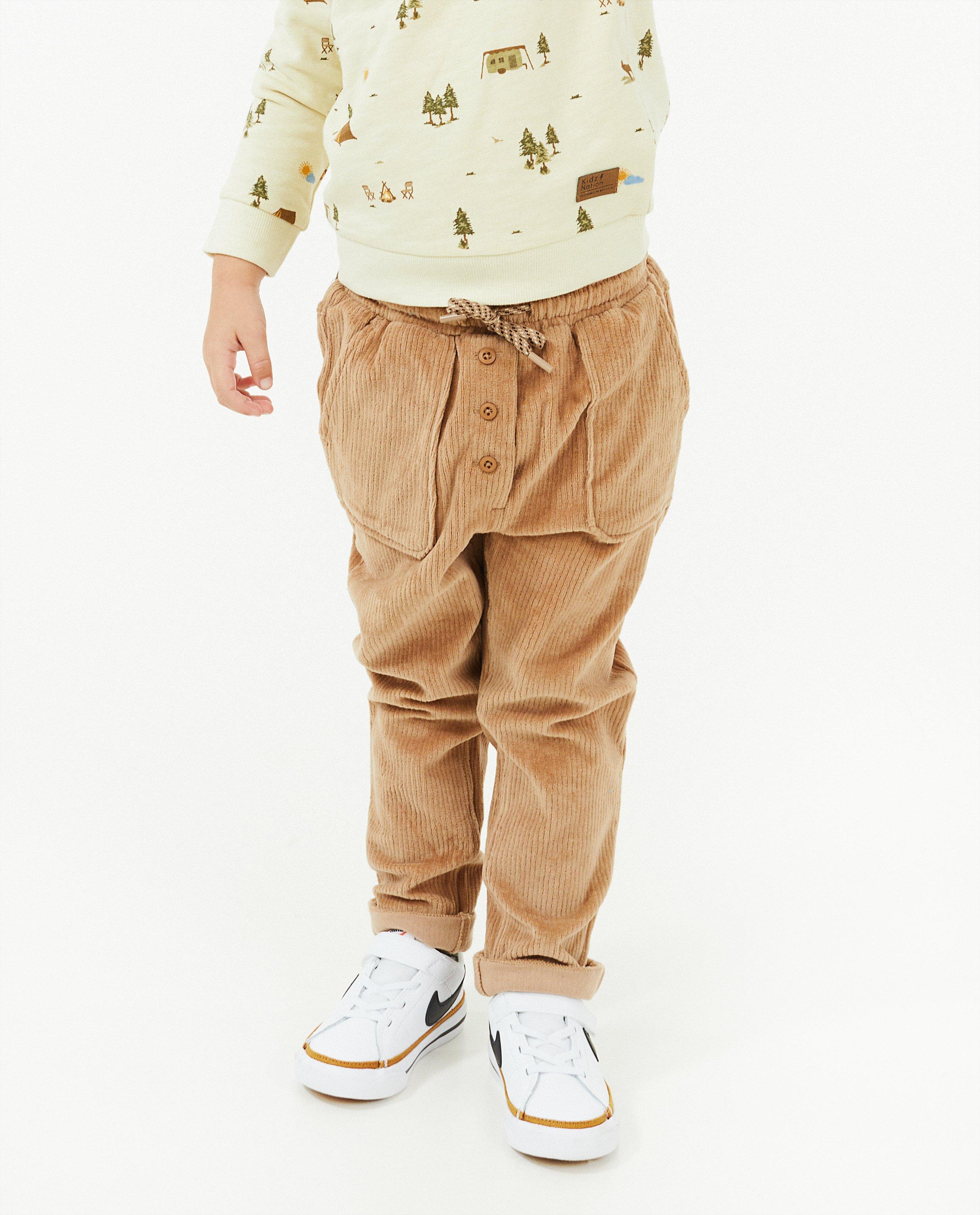 Pantalons - Pantalon vert en velours côtelé