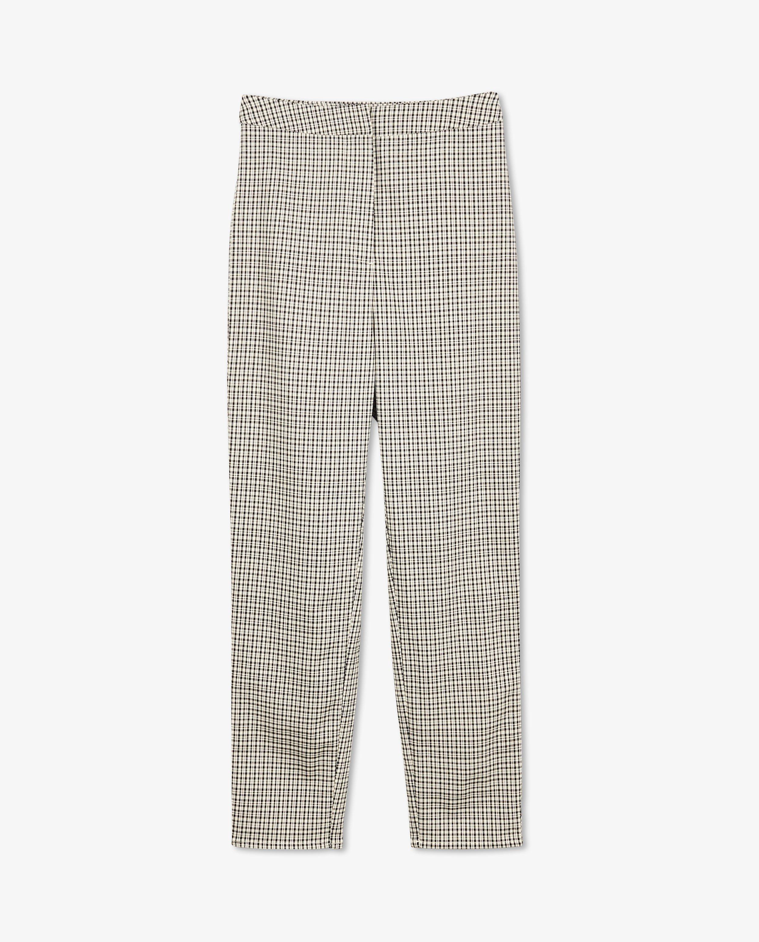 Broeken - Witte broek met ruitpatroon