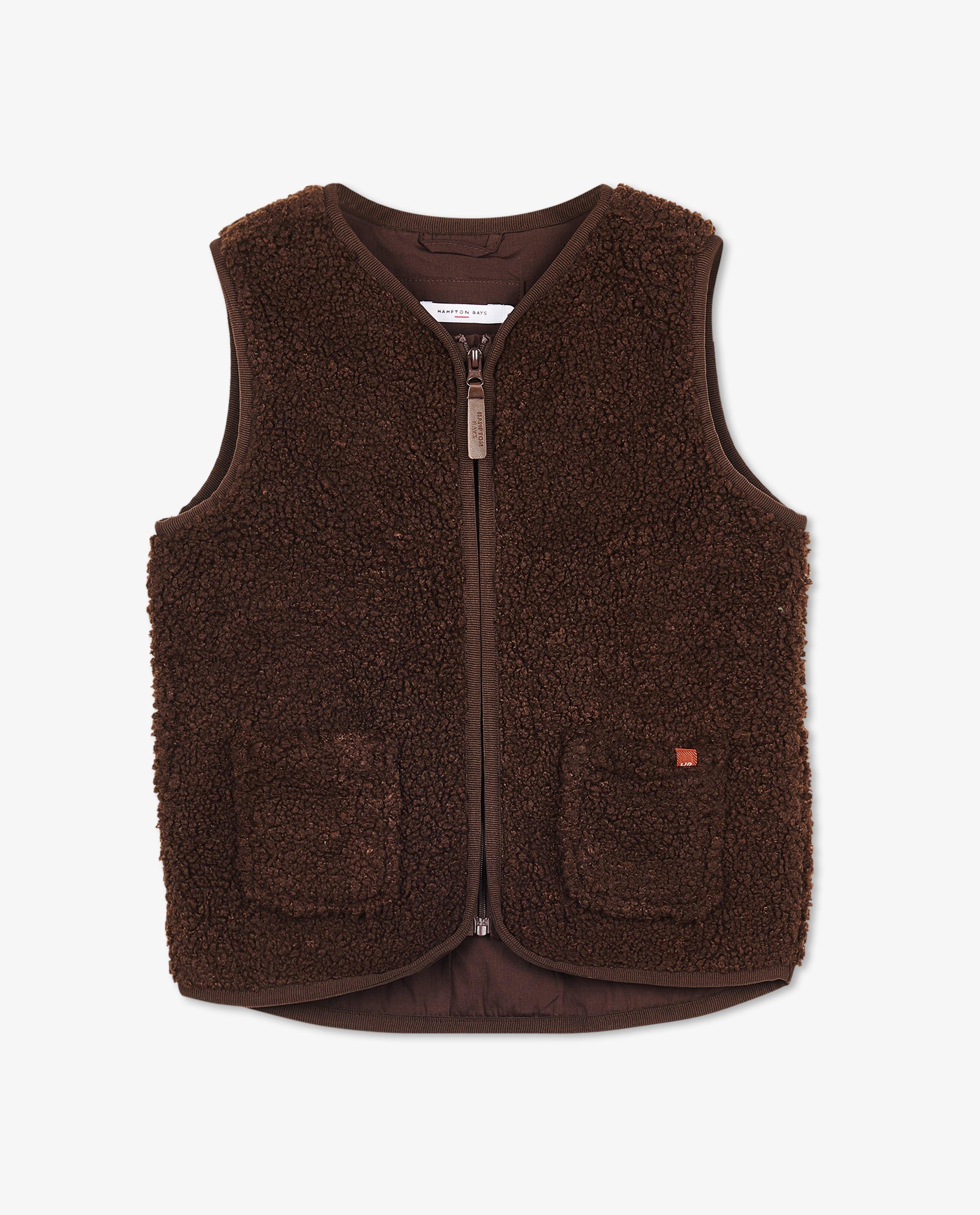 Cardigans - Gilet brun foncé en peluche