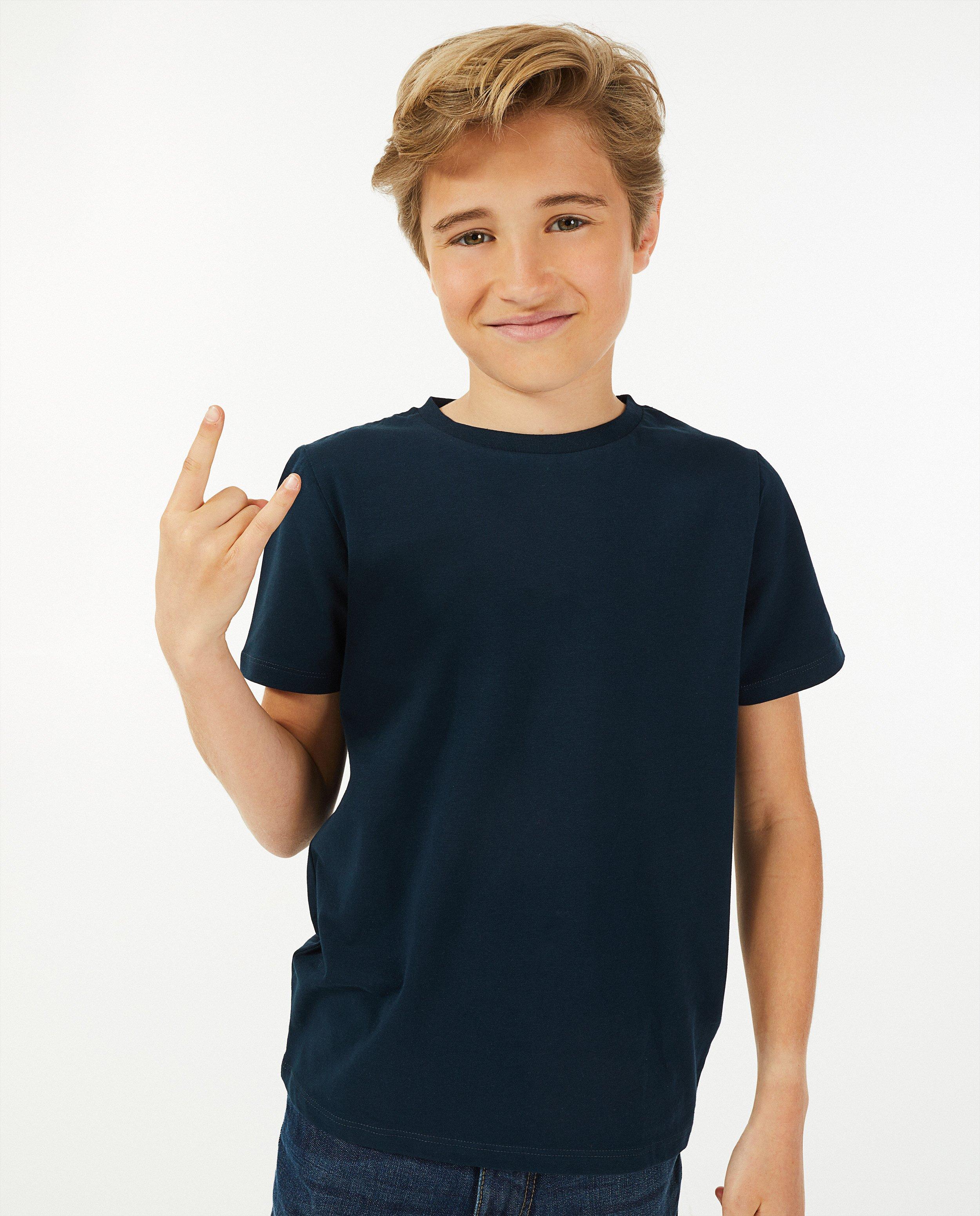 Fuchsia T-shirt, kinderen - Product Detail - donkerblauw - afbeelding nummer 2