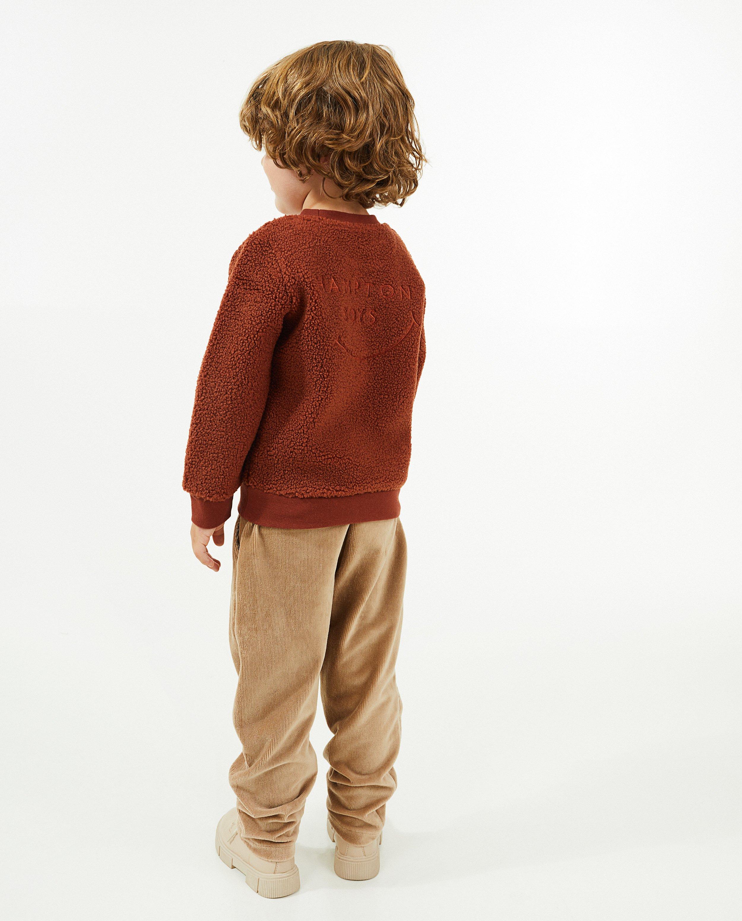 Sweat brun-rouge en peluche - null - Hampton Bays
