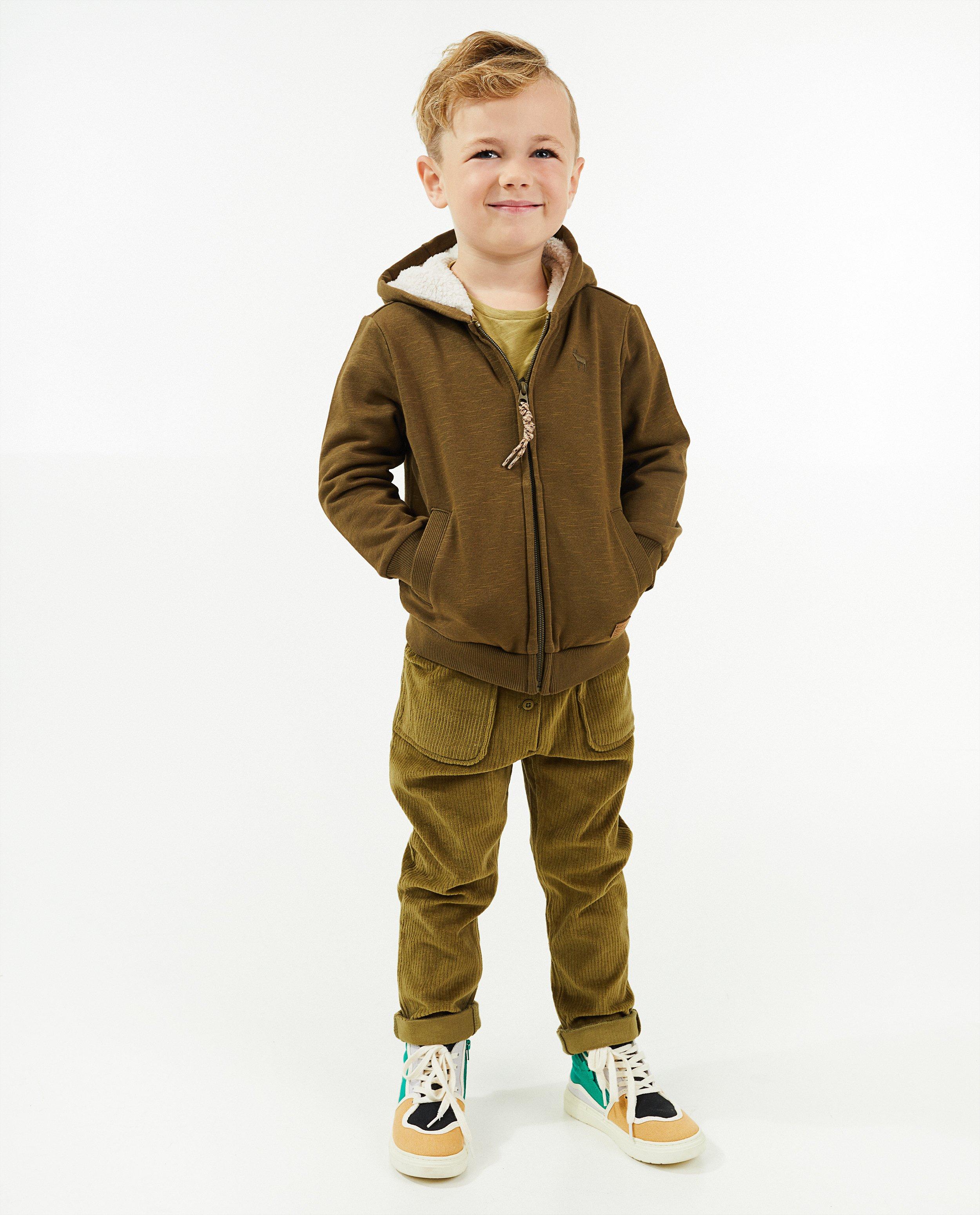 Groen sweatvest met faux fur - null - Kidz Nation