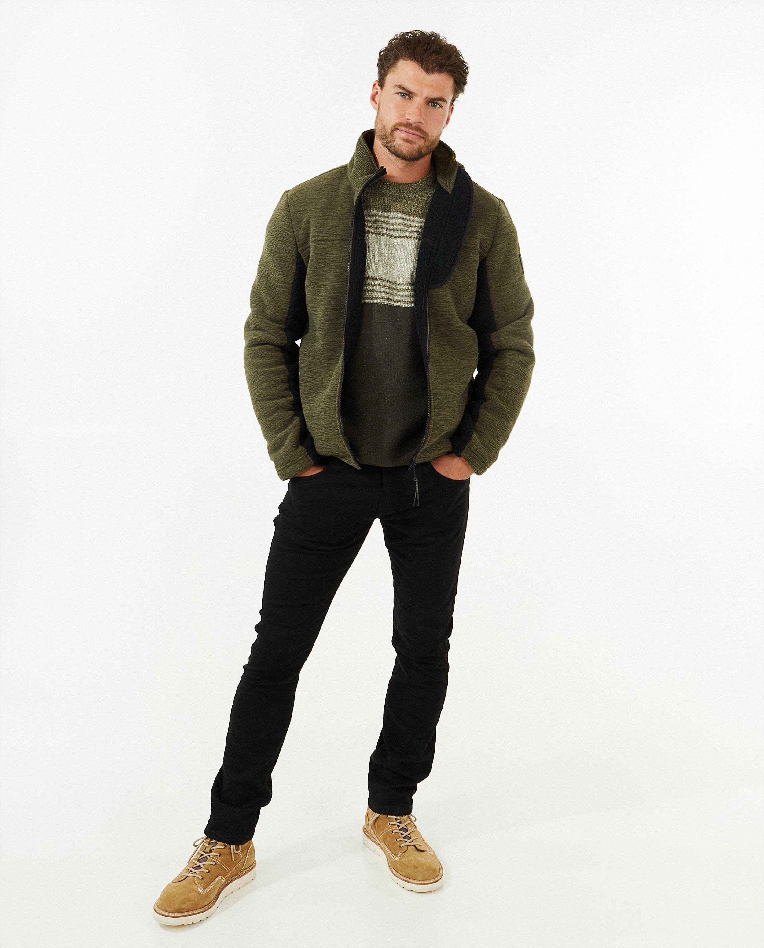 Donkergroen sweatvest van fleece - null - Quarterback