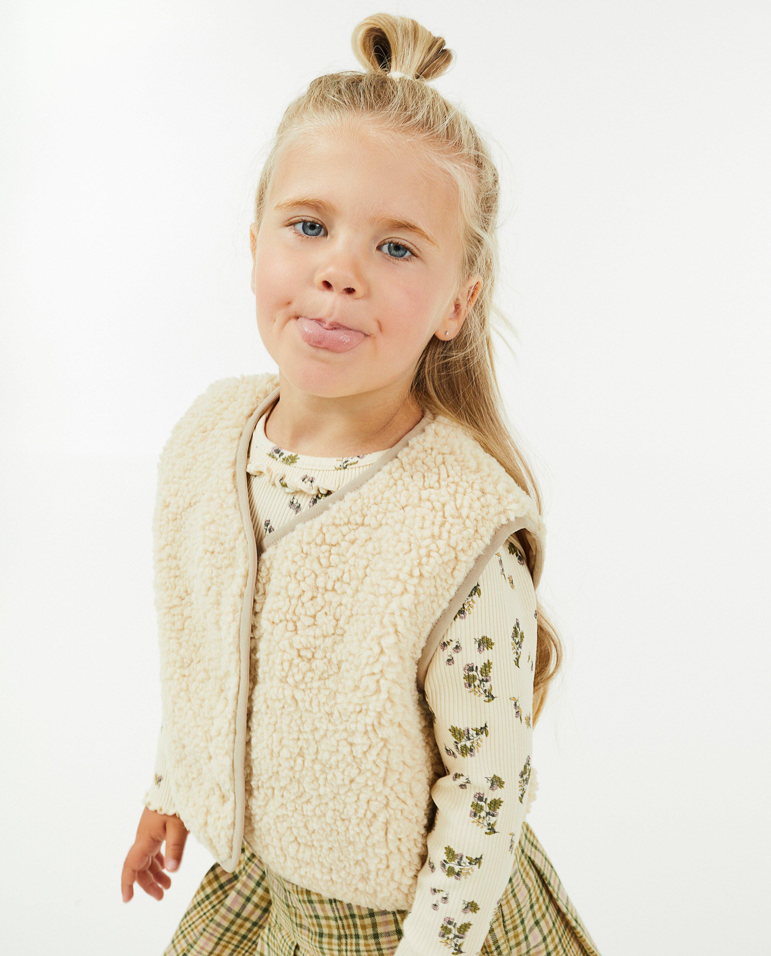 Cardigan - Beige gilet van teddy