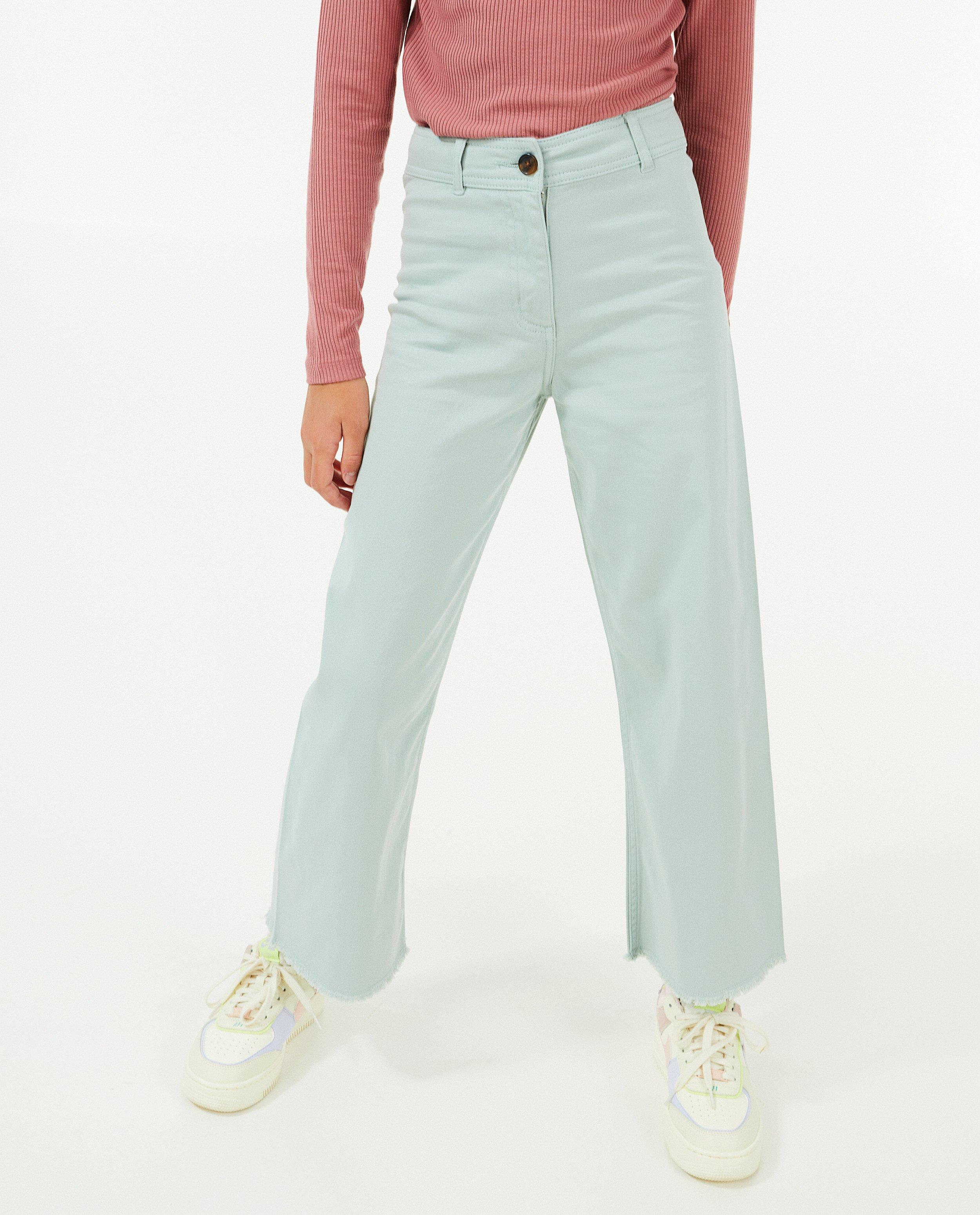 Jeans - Pastelkleurige jeans, culotte fit