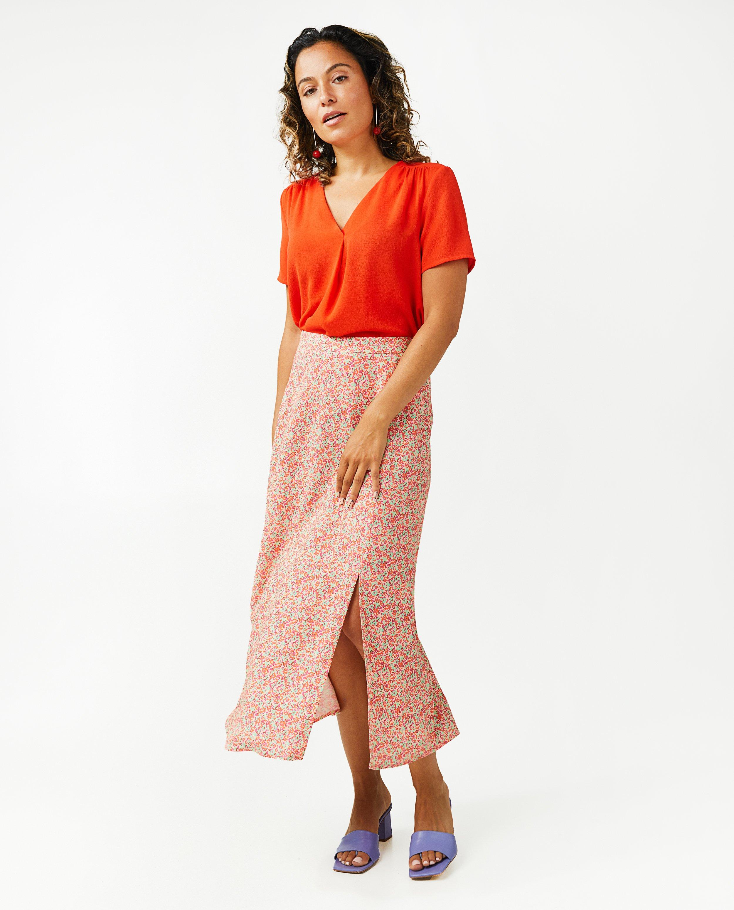 Rokken - Roze rok met print