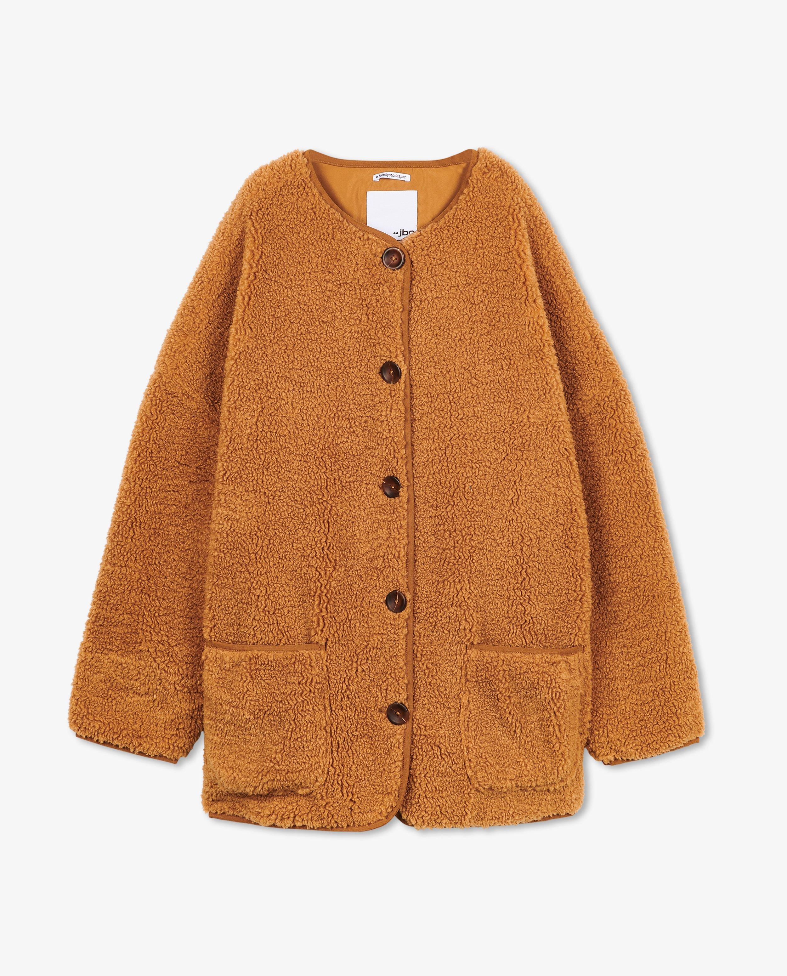 Poncho's en teddy's - Bruin vest van teddy, dames
