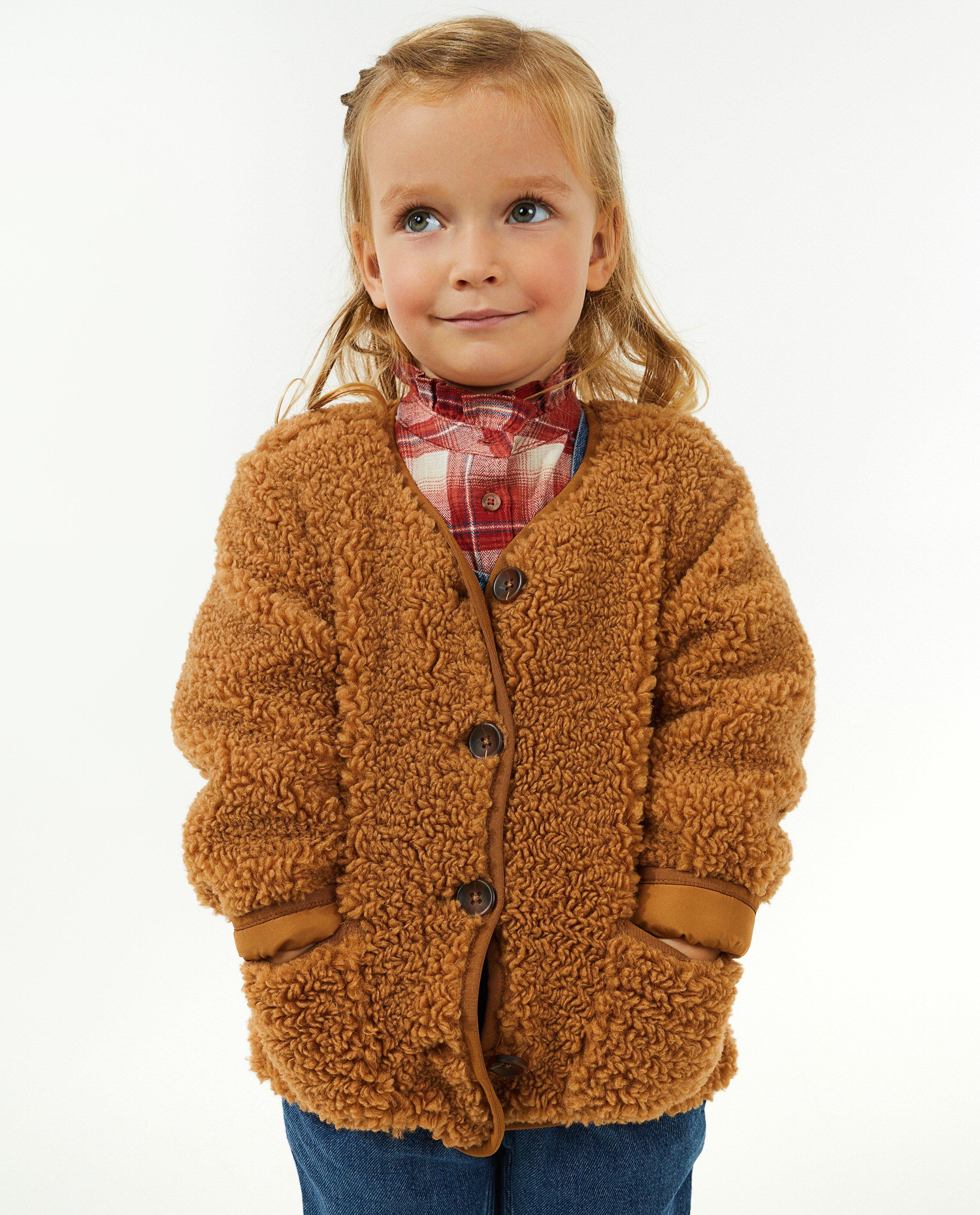 Cardigan - Bruin vestje van teddy, 2-7 jaar