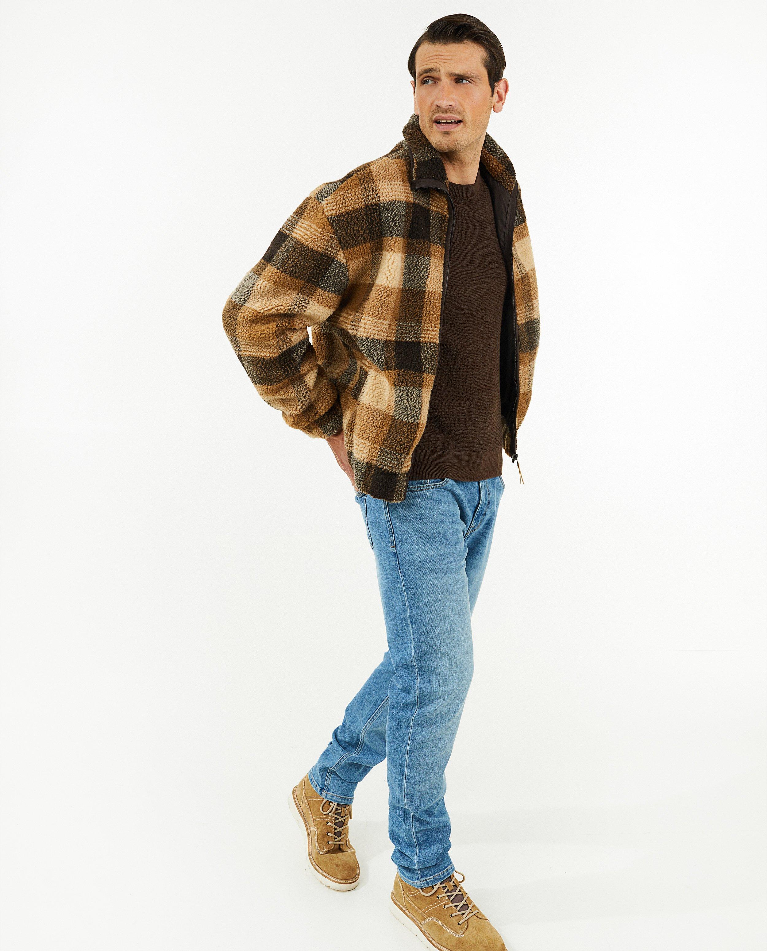Geruit vest van teddy, heren - null - Familystories