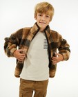 Cardigan - Geruit vest van teddy, 7-14 jaar