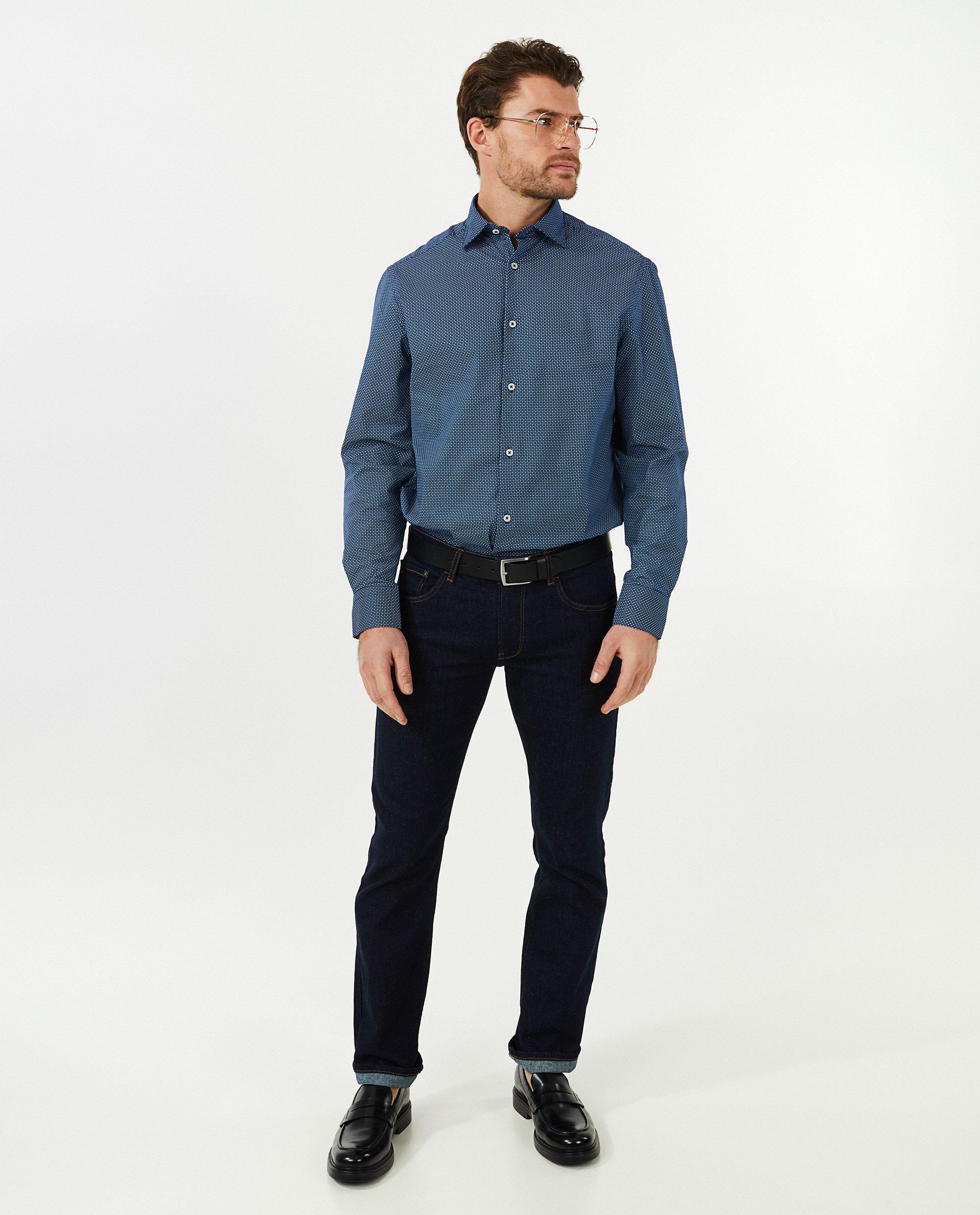 Chemise bleu foncé à imprimé - null - OVS