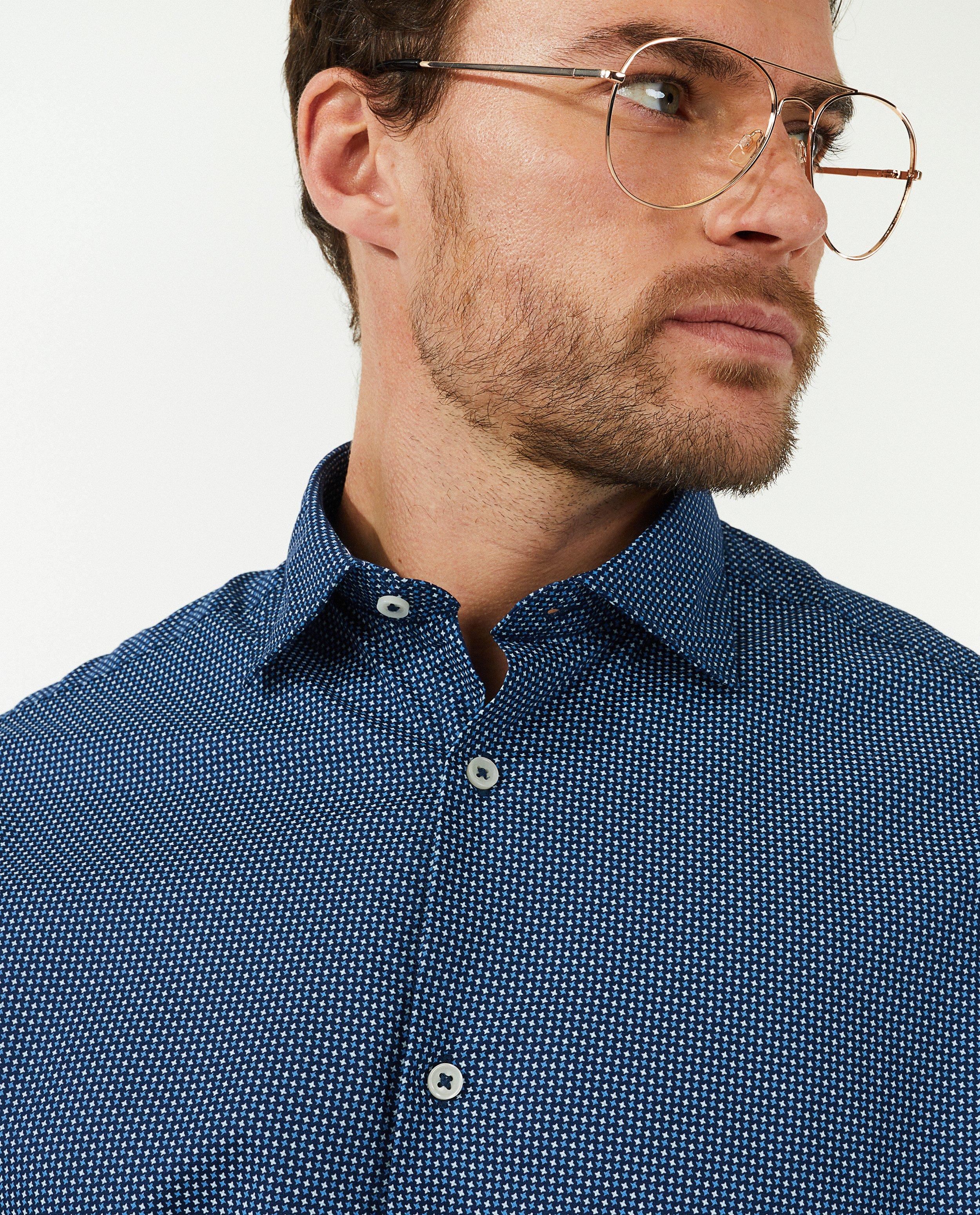 Chemises - Chemise bleu foncé à imprimé