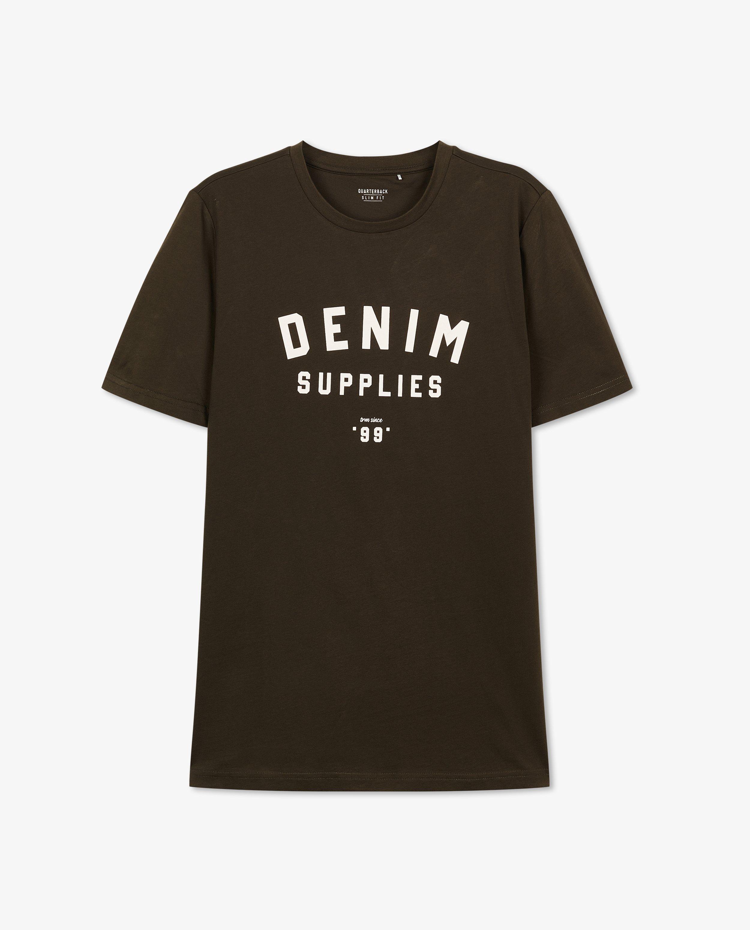 T-shirts - Bruinrood T-shirt met opschrift