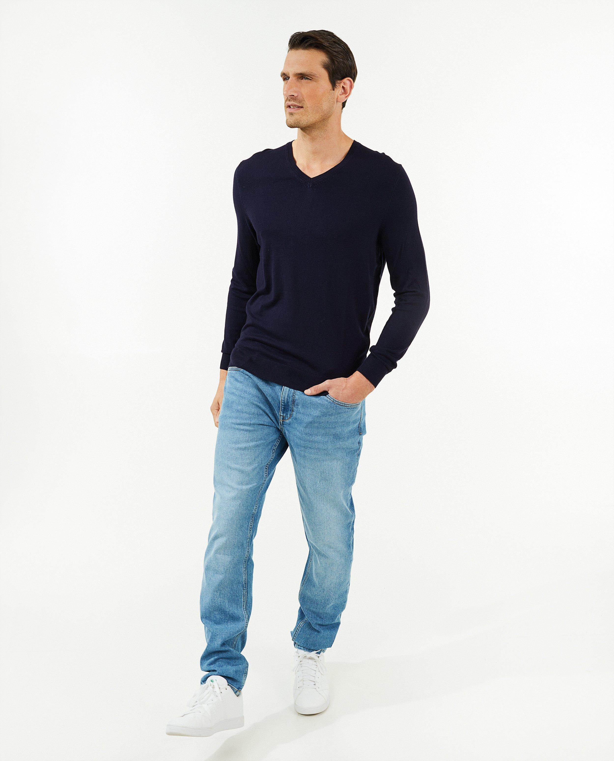 Fin pull bleu foncé - null - OVS