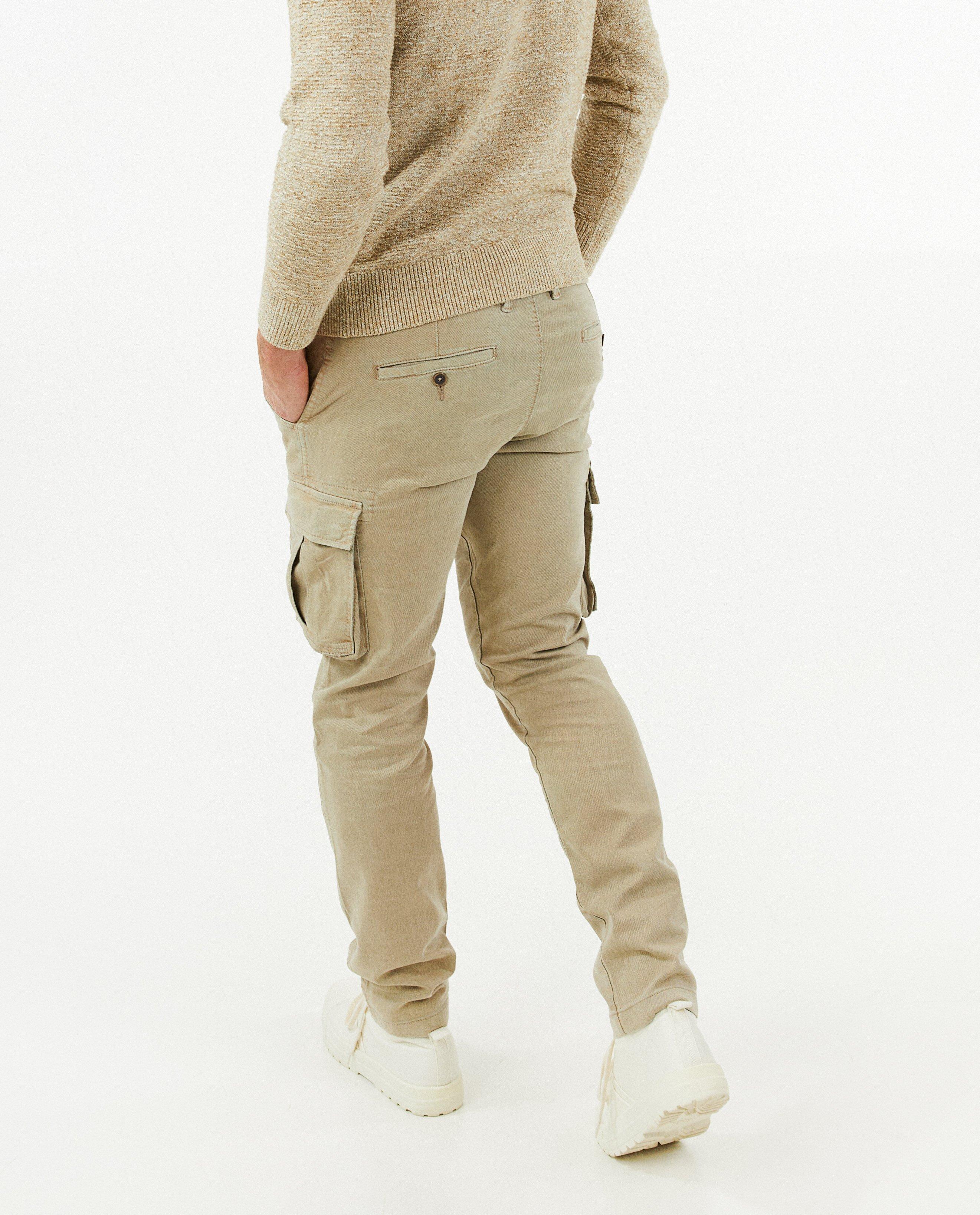 Pantalons - Pantalon cargo beige