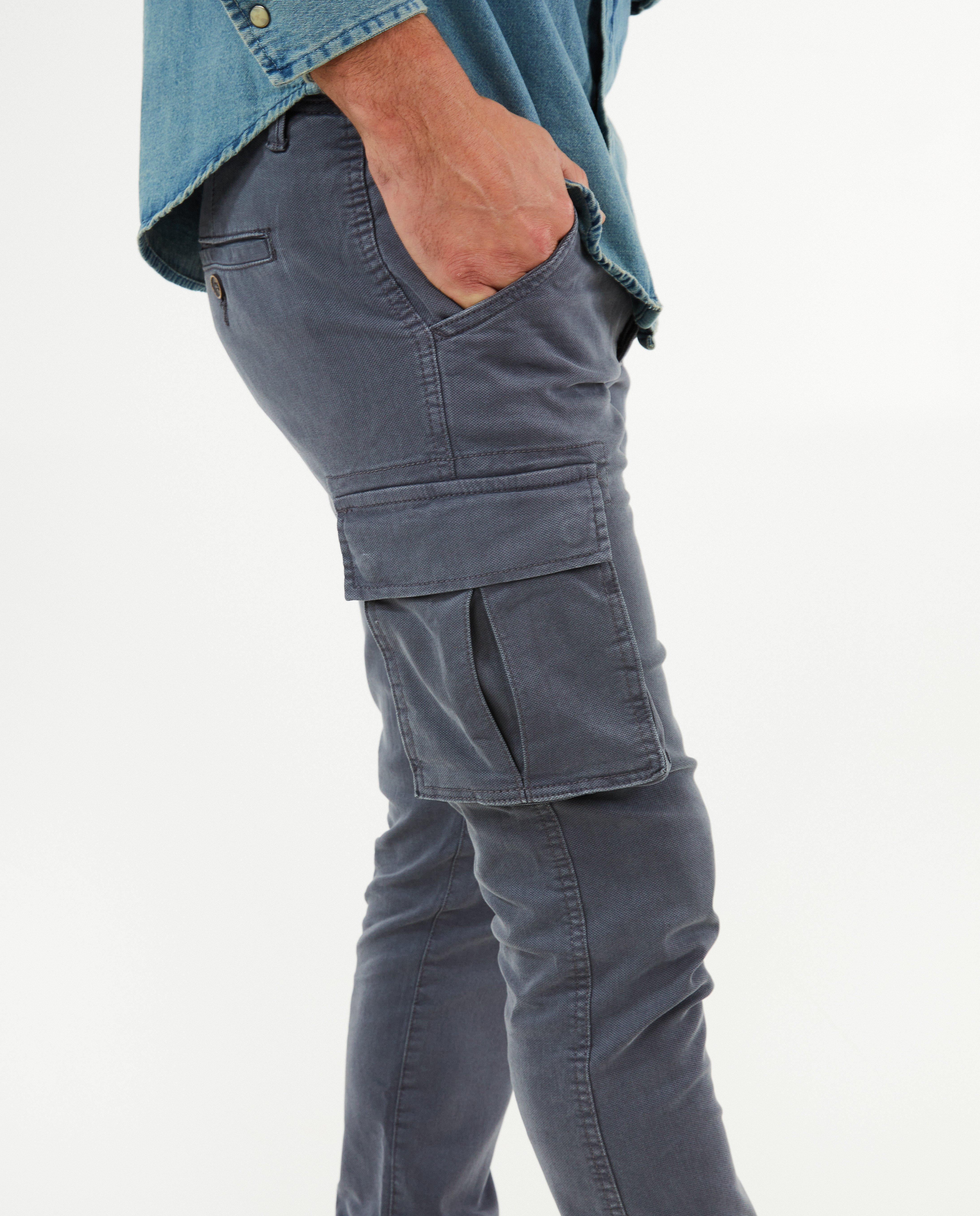 Pantalons - Pantalon cargo beige