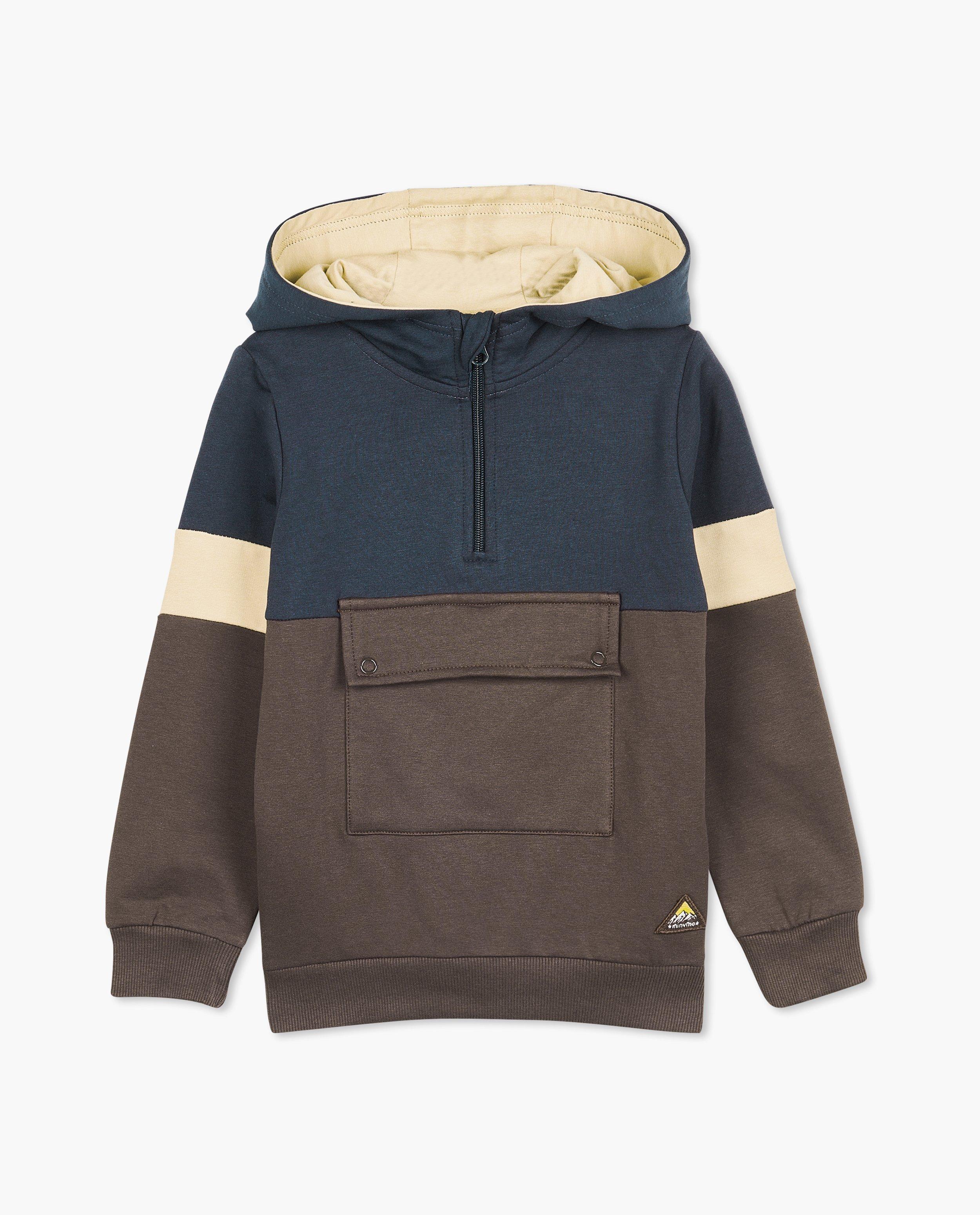 Hoodie color block - null - Minymo