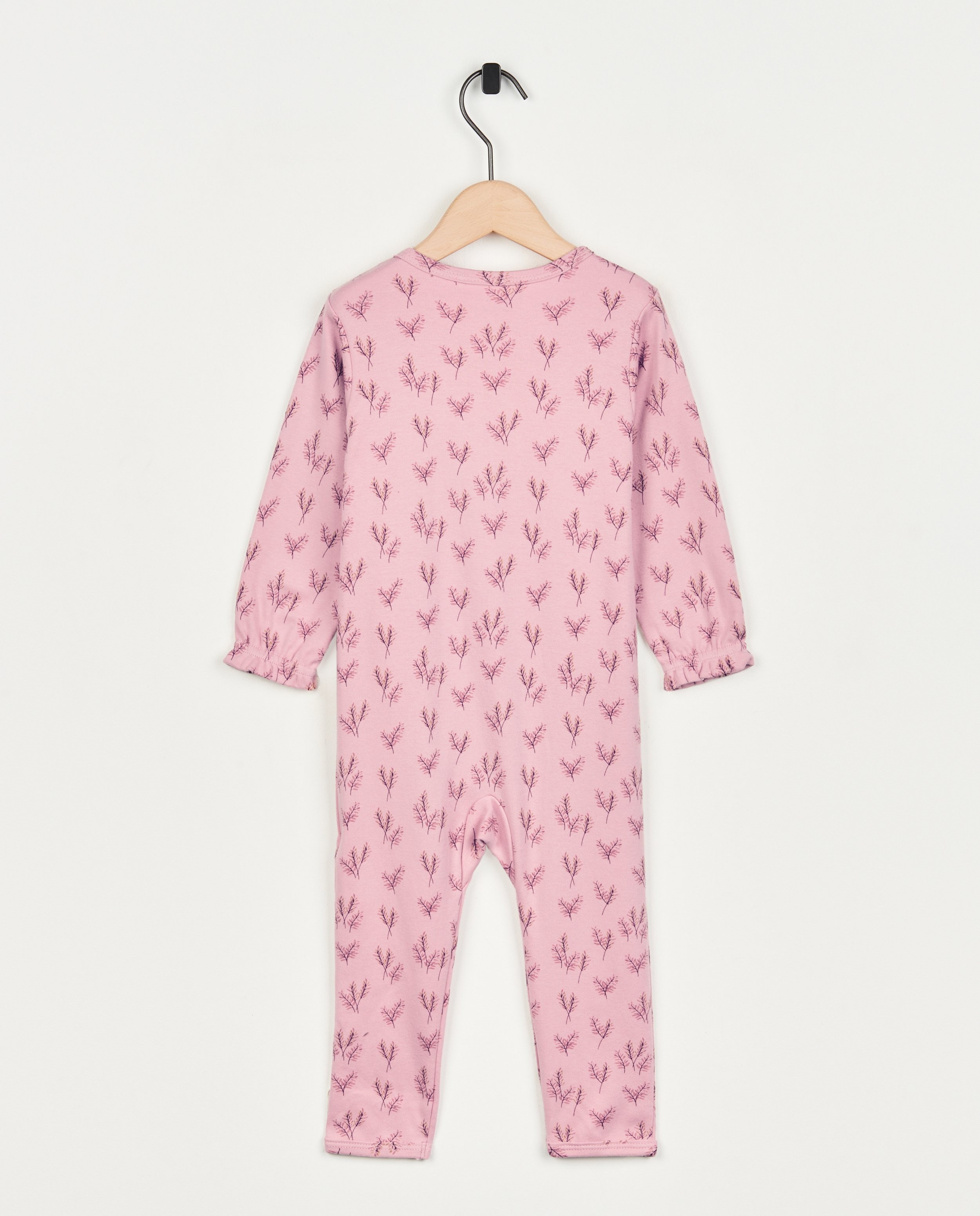 Nachtkleding - Roze pyjama met ruches