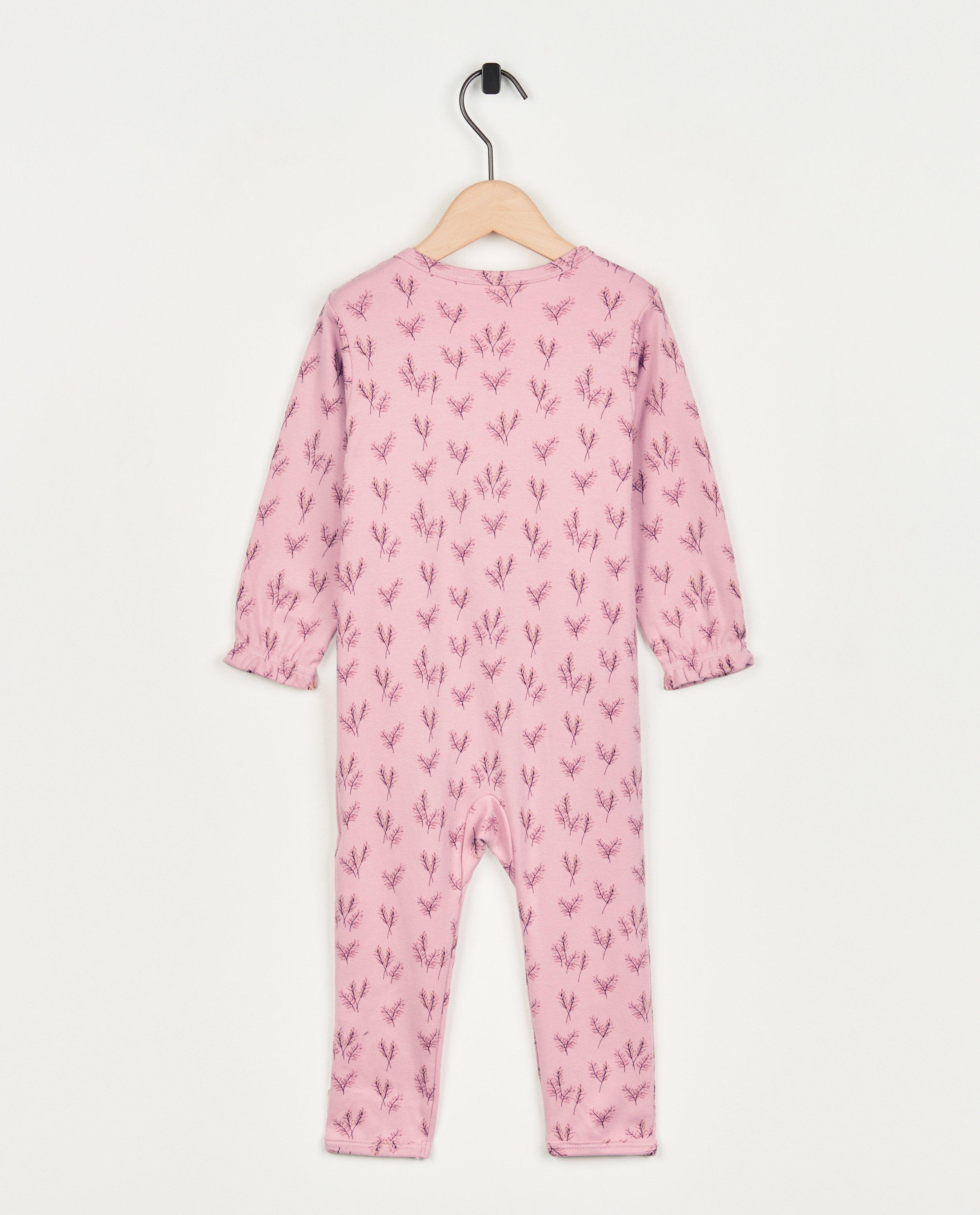Nachtkleding - Roze pyjama met ruches