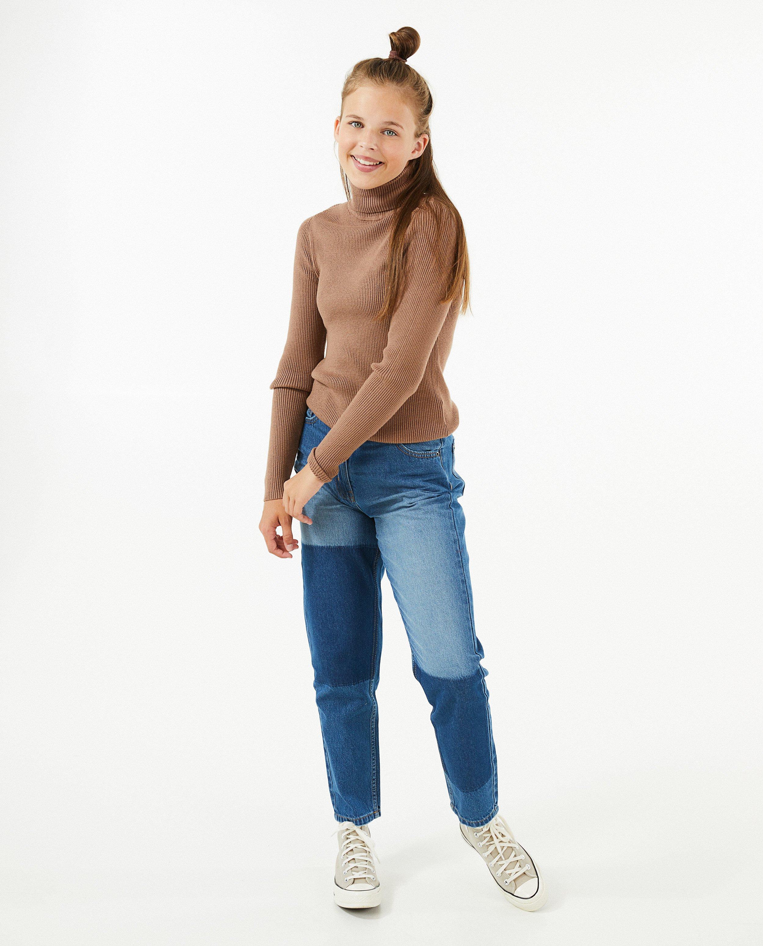 Mom jeans met contrast patches - null - Groggy