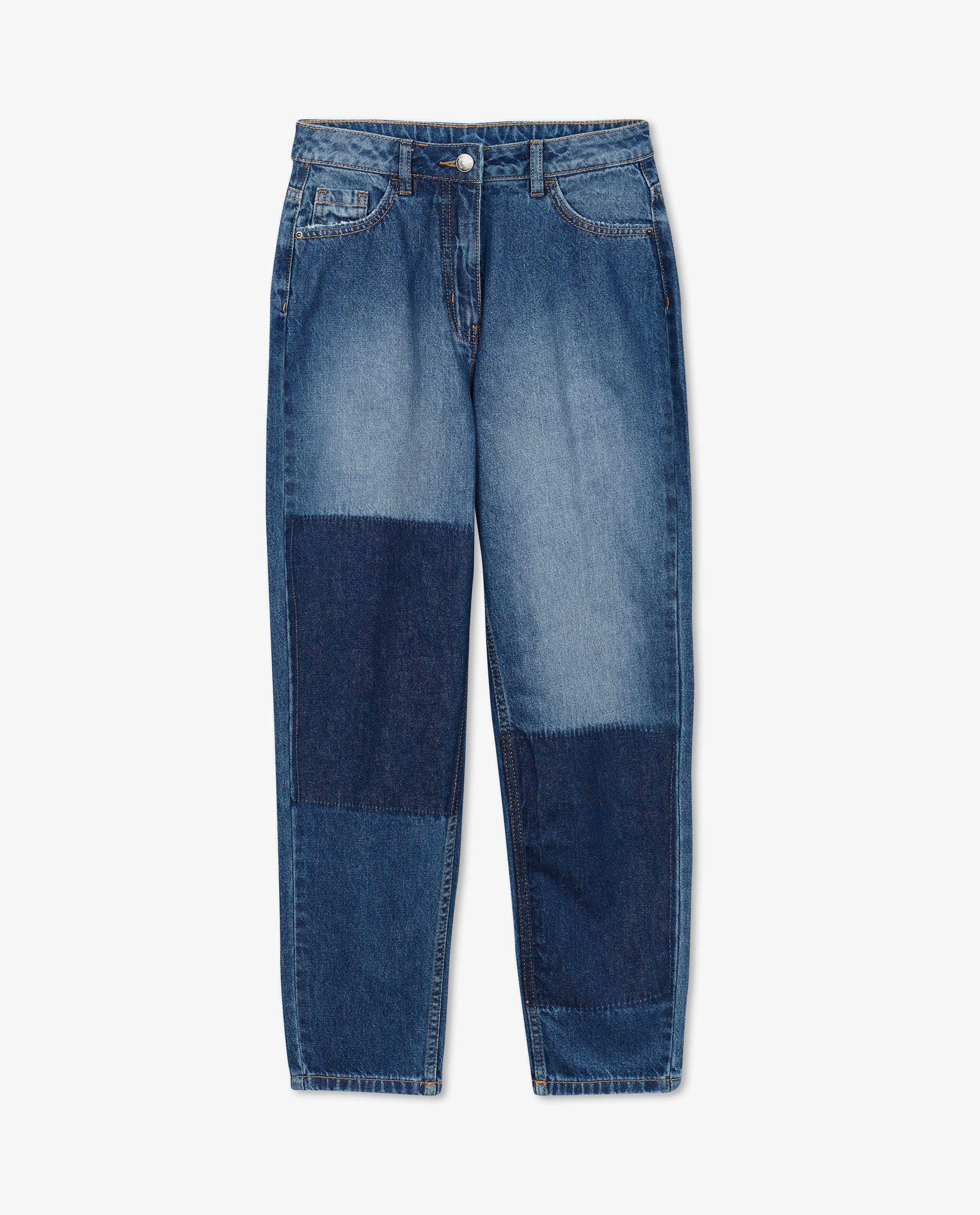 Jeans - Mom jeans met contrast patches