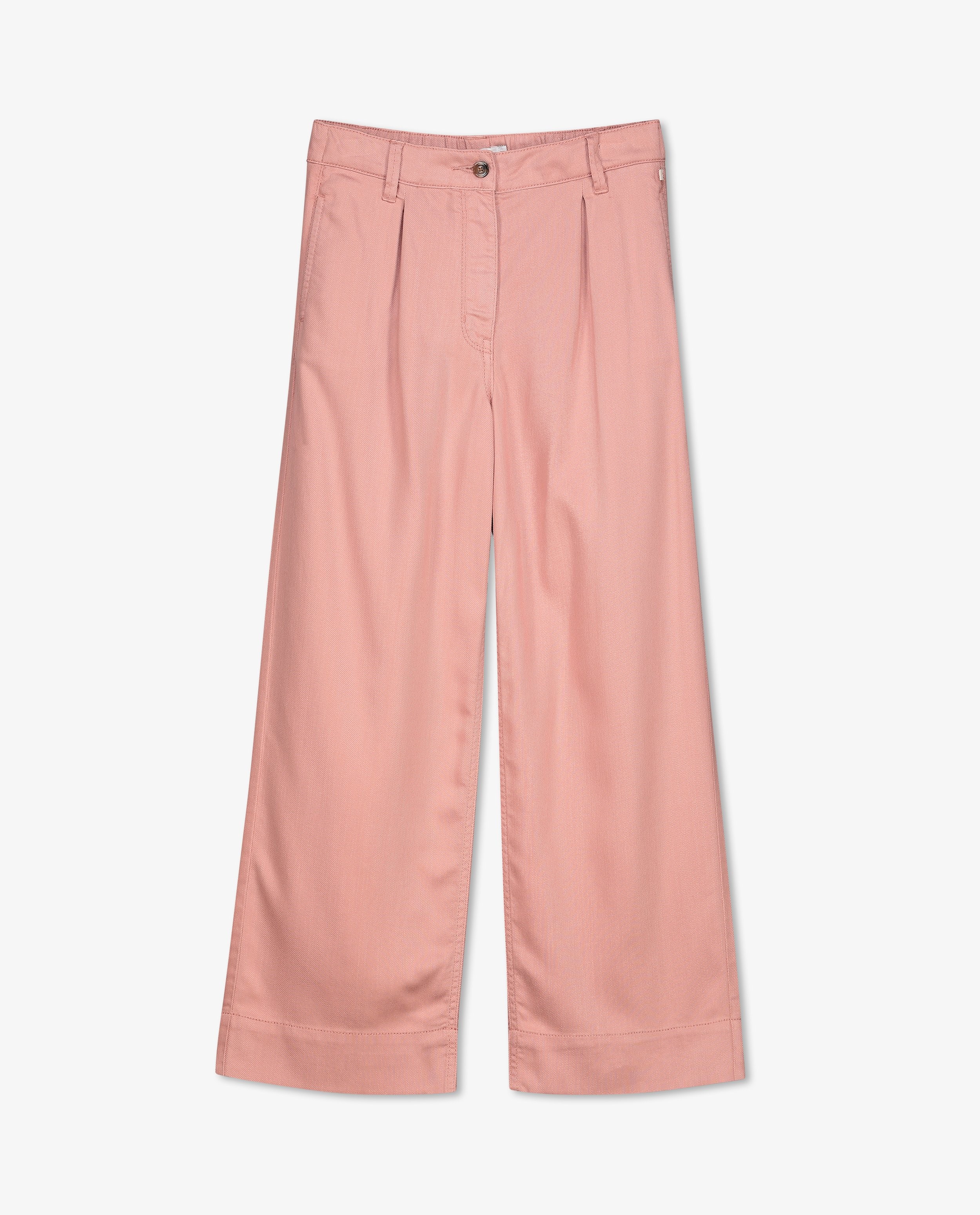 Broeken - Roze broek, flared fit