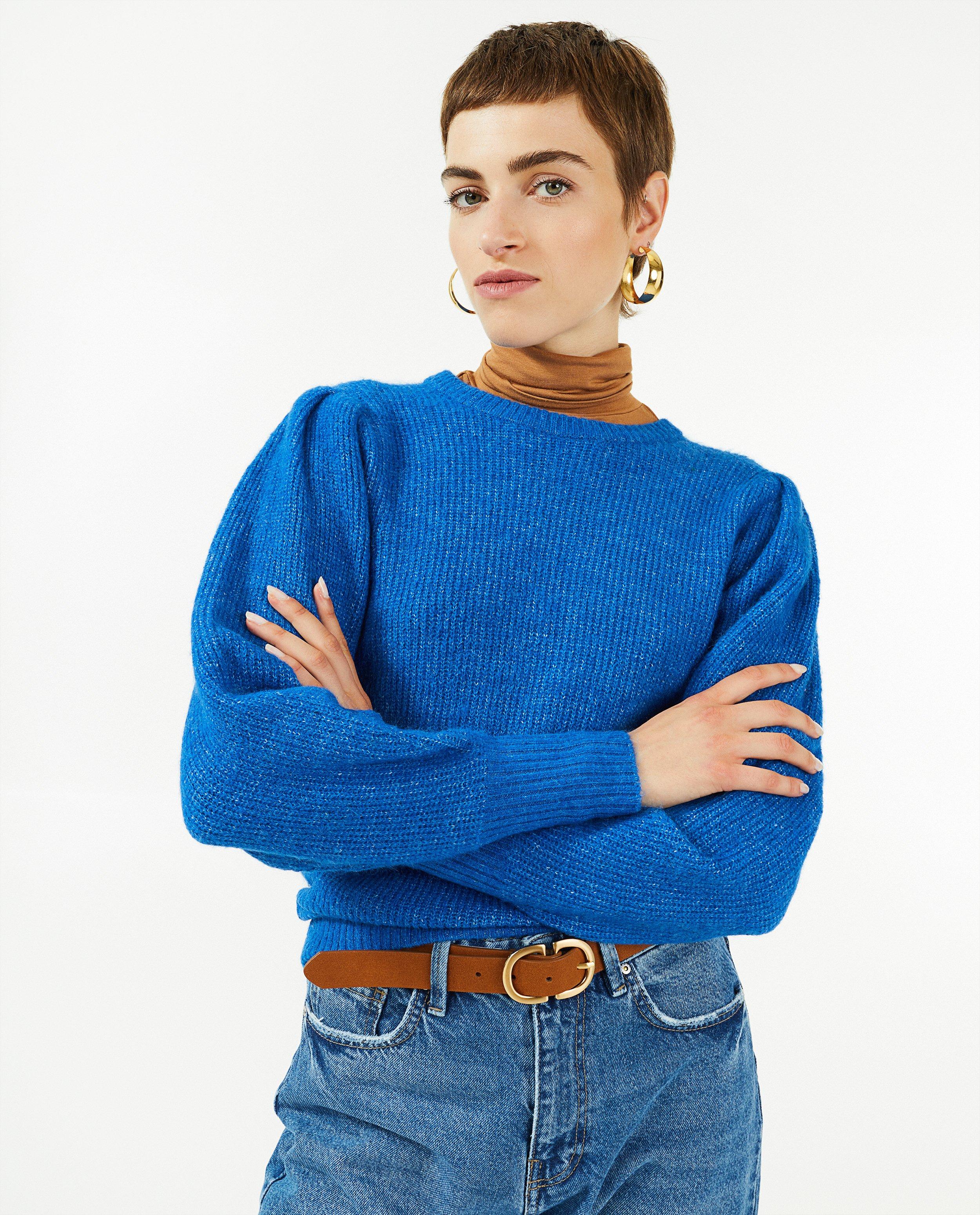 Pulls - Pull bleu côtelé