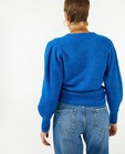 Truien - Blauwe trui met rib