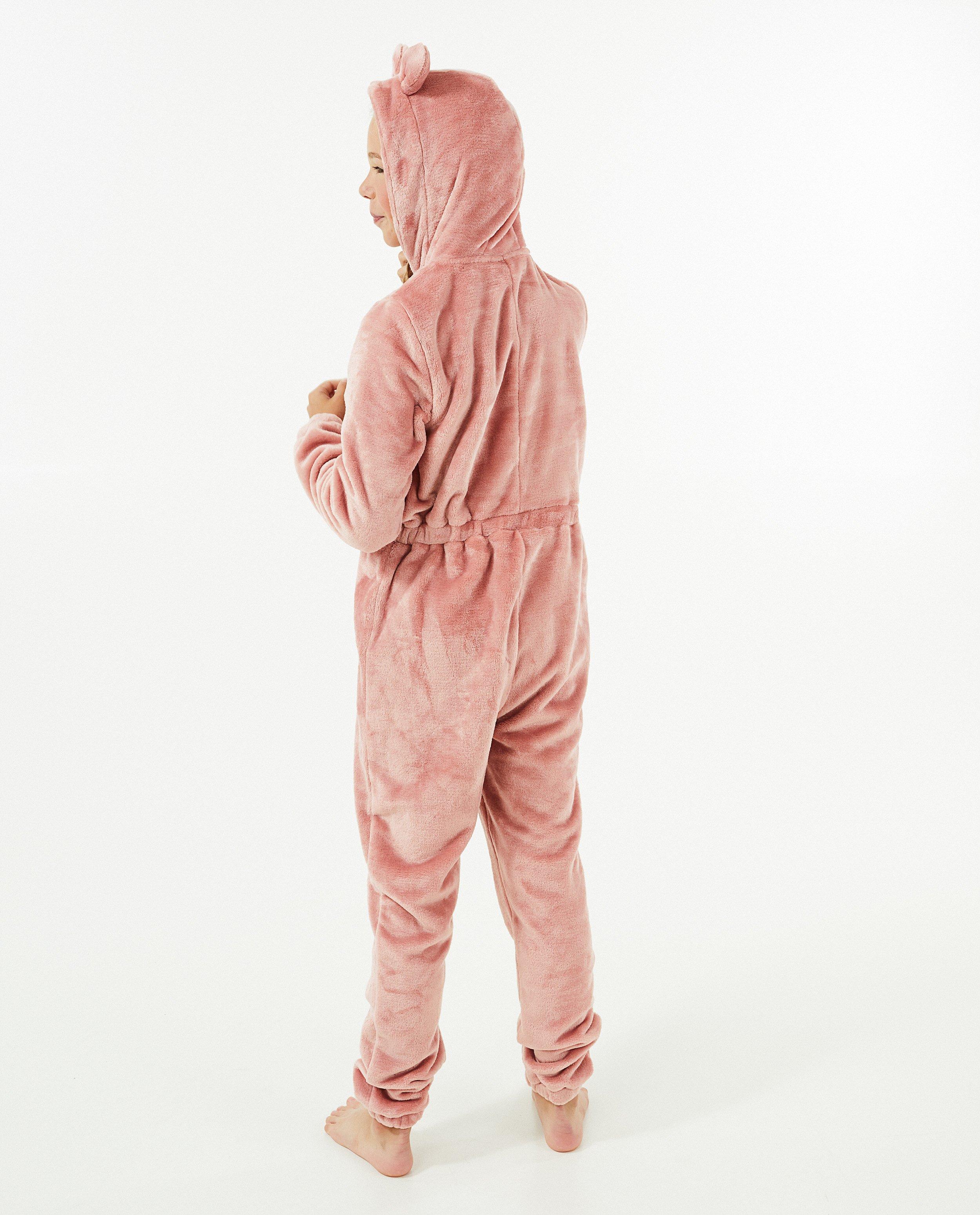 Nachtkleding - Roze onesie van fleece