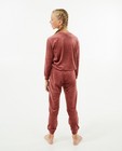 Nachtkleding - Donkerroze pyjama van fleece