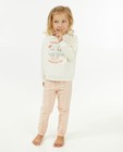 Wit-roze pyjama met print - null - Fabeltjeskrant