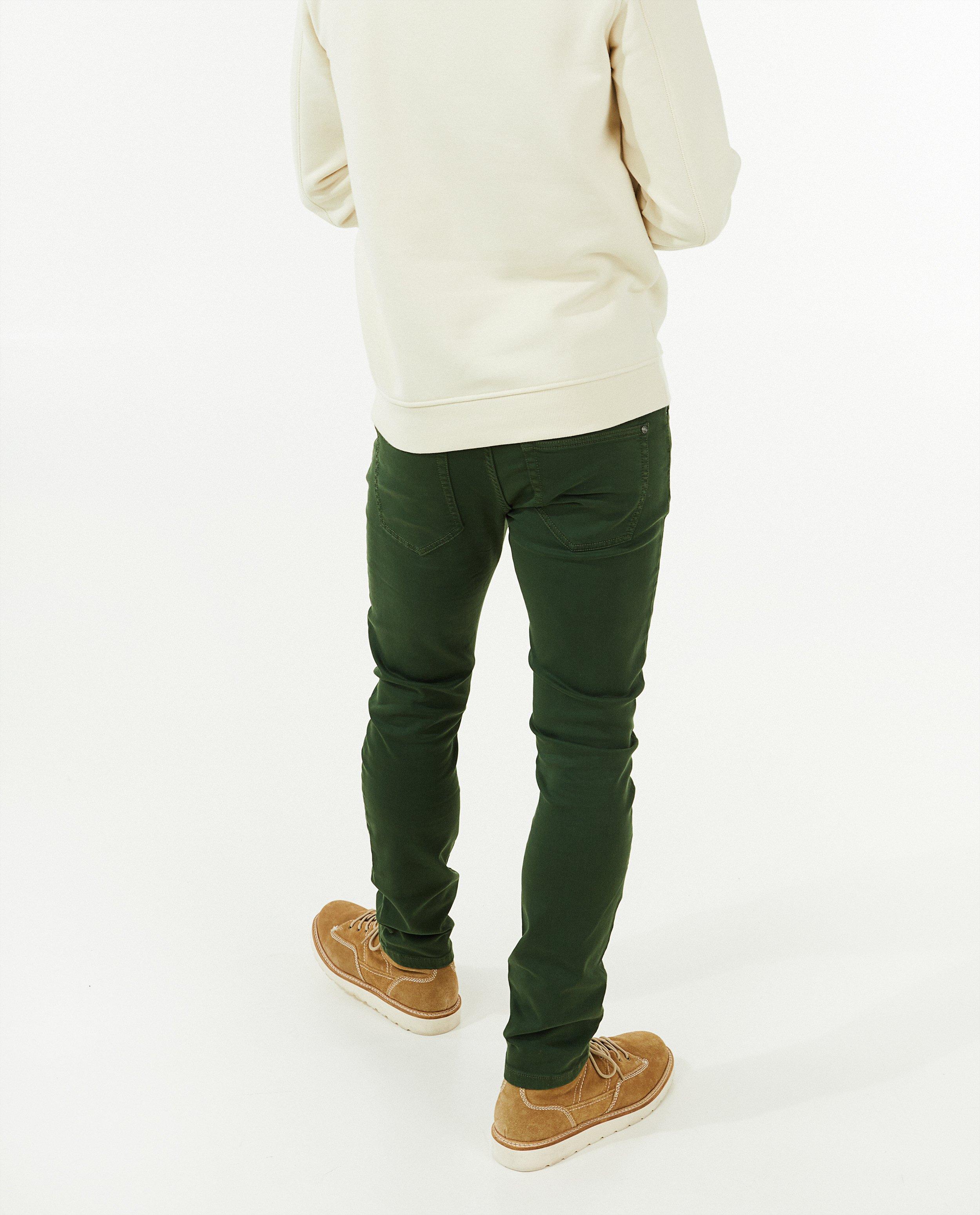 Broeken - Groene broek, slim fit