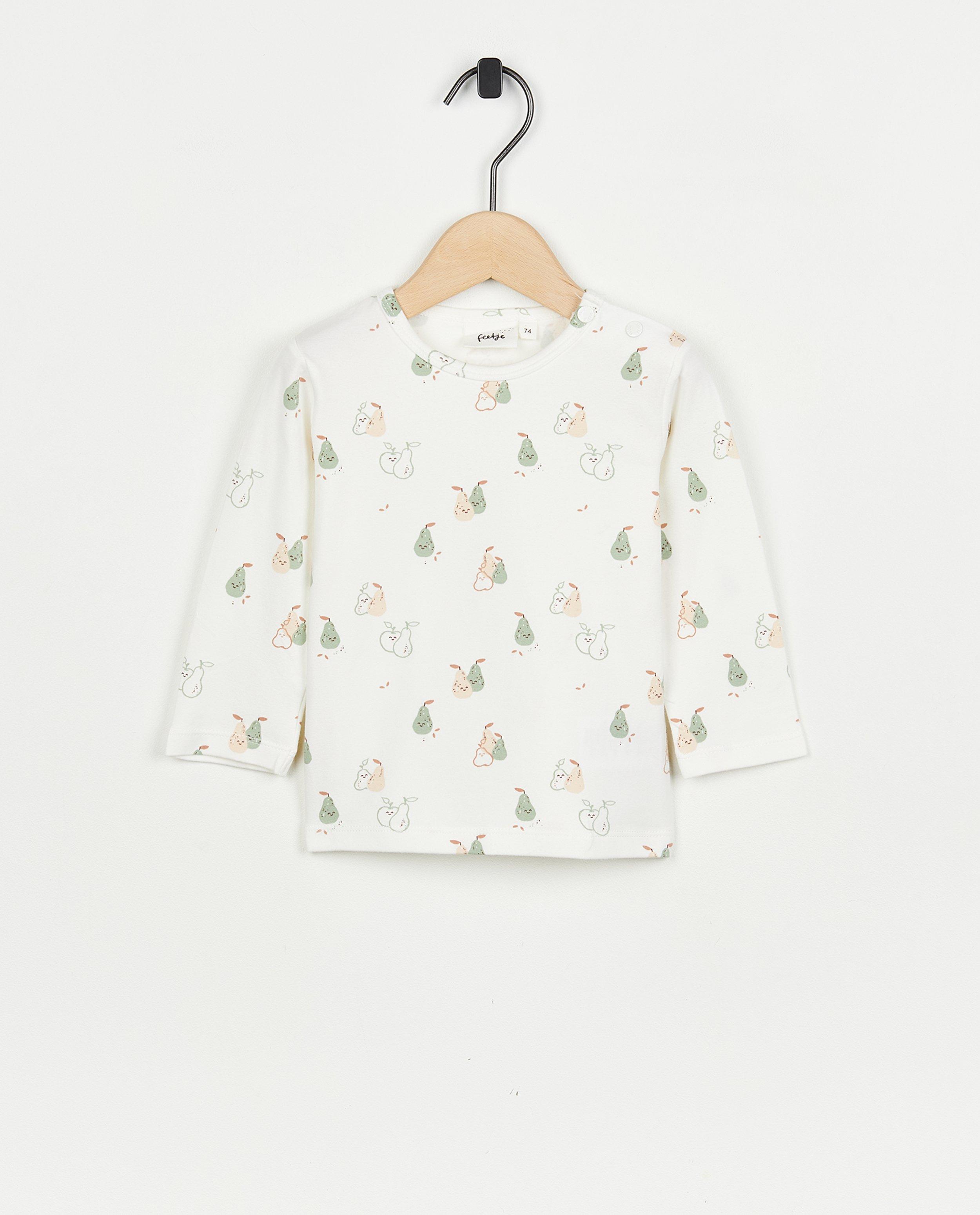 Witte longsleeve met peerprint - Product Detail - wit - afbeelding nummer 1