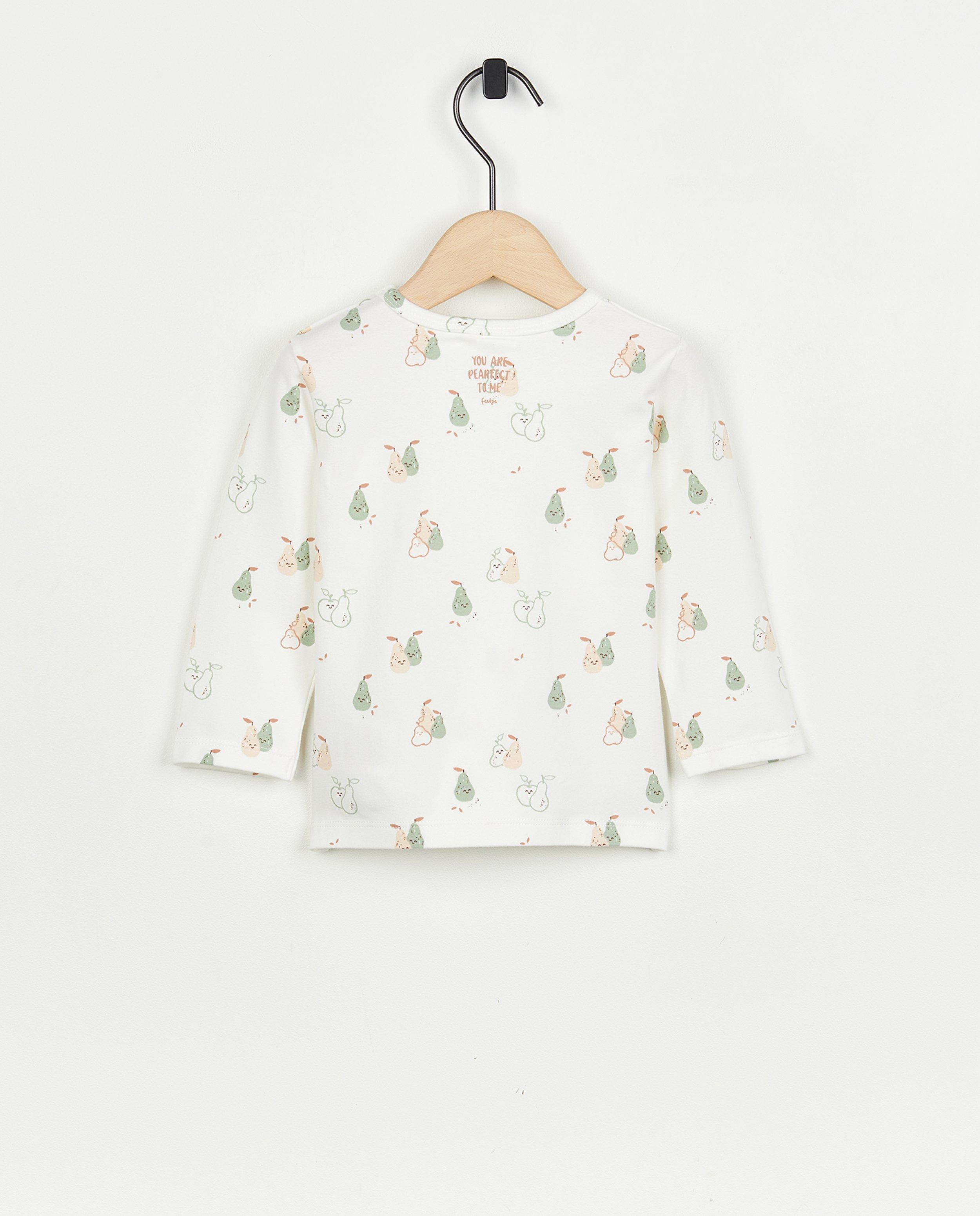 Witte longsleeve met peerprint - Product Detail - wit - afbeelding nummer 2