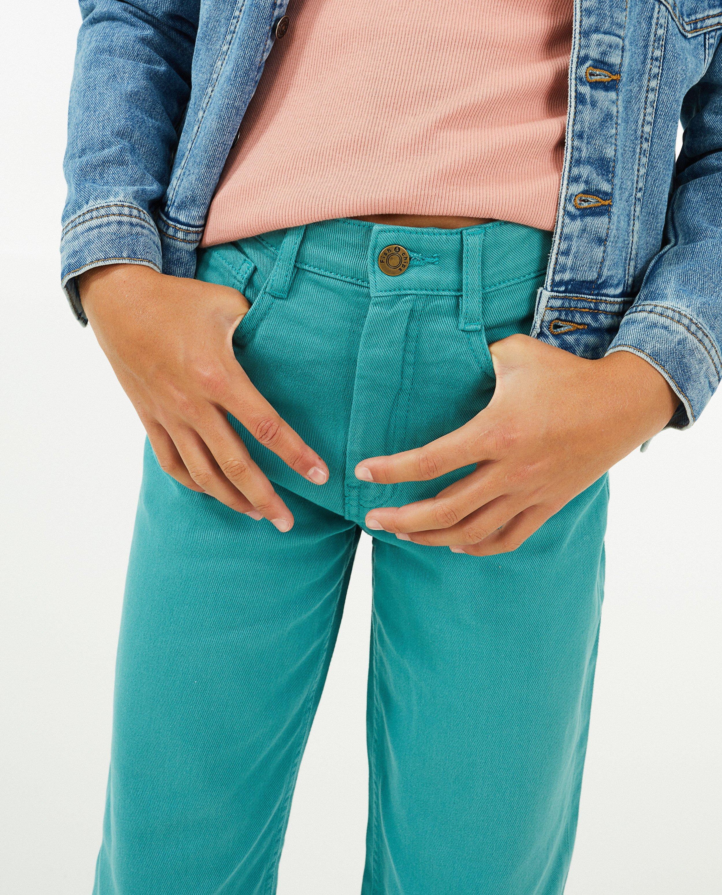 Biokatoenen broek, wide leg fit - Product Detail - blauw - afbeelding nummer 4