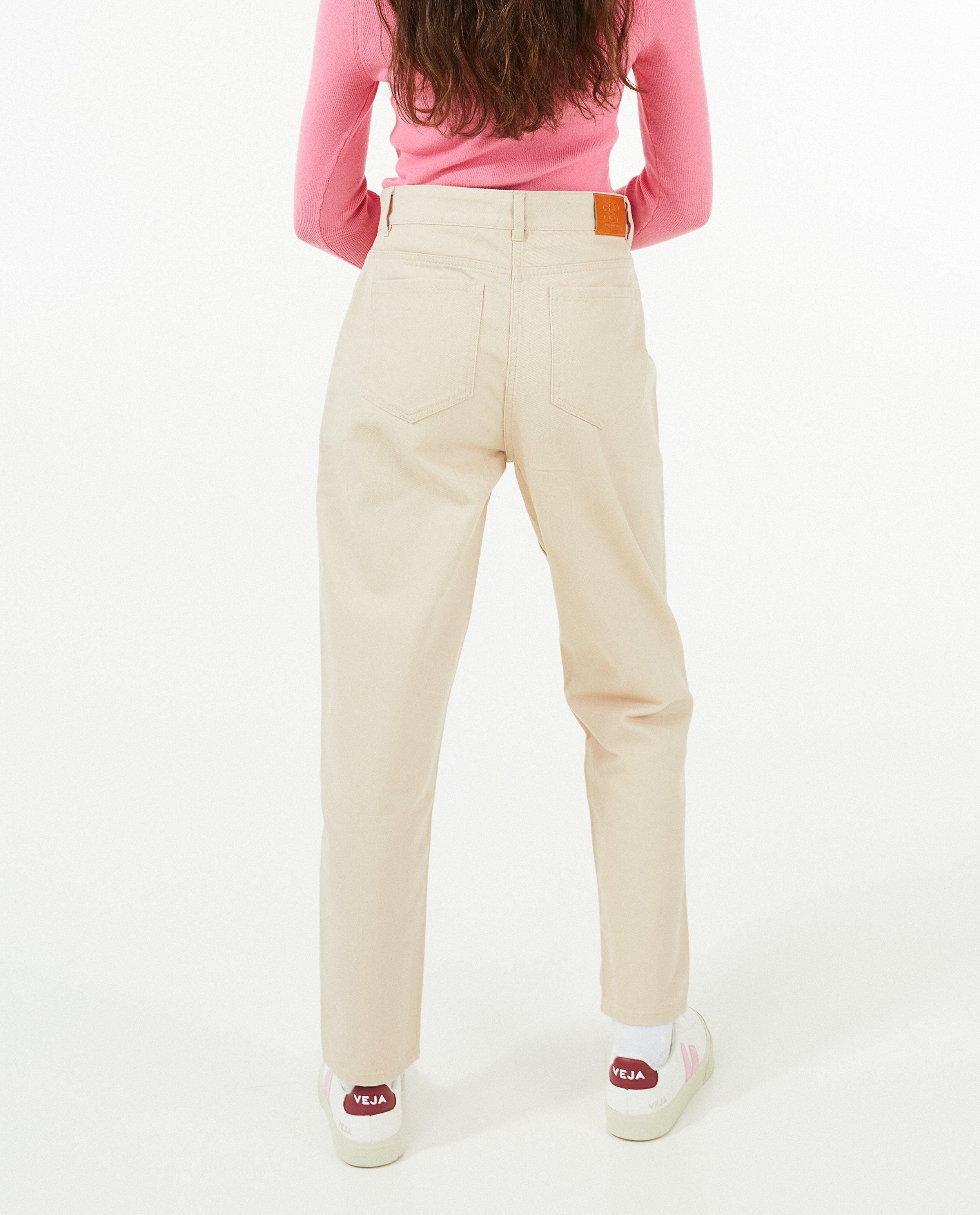 Jeans - Beige jeans, mom fit