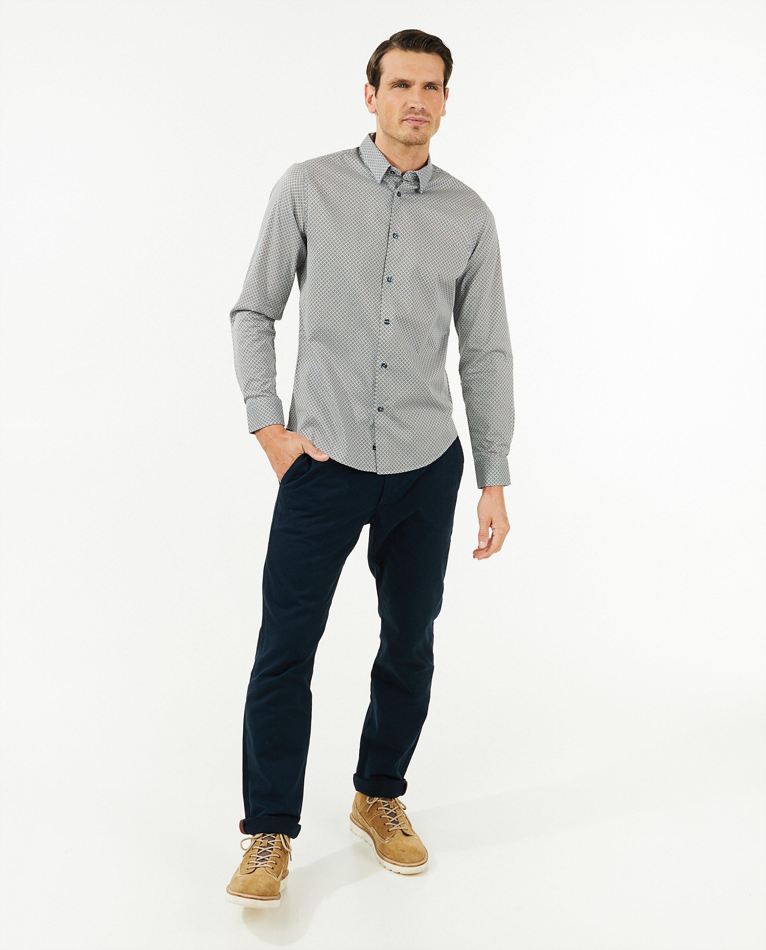 Donkerblauwe chino, slim fit - null - Hampton Bays