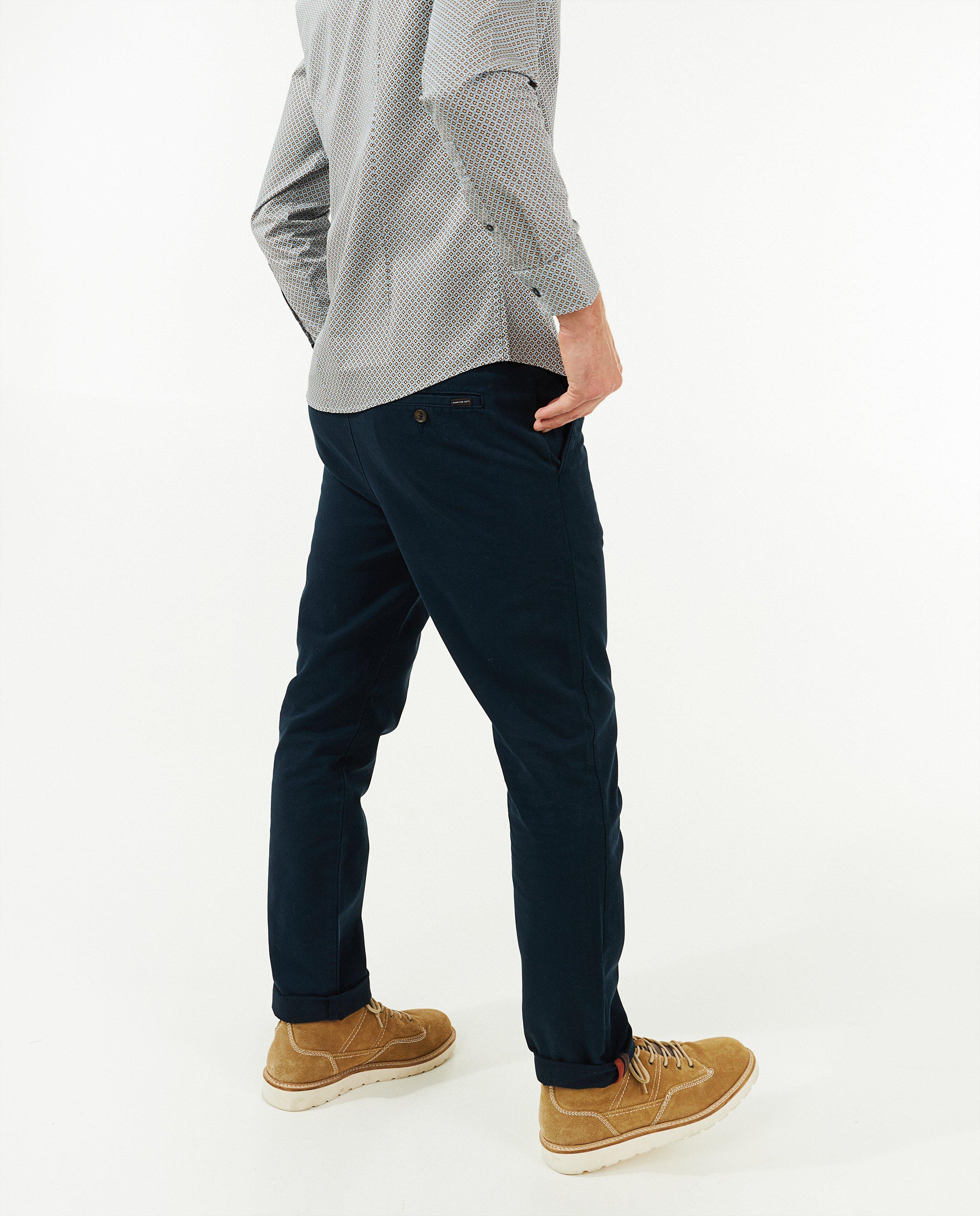 Pantalons - Chino bleu foncé, slim fit