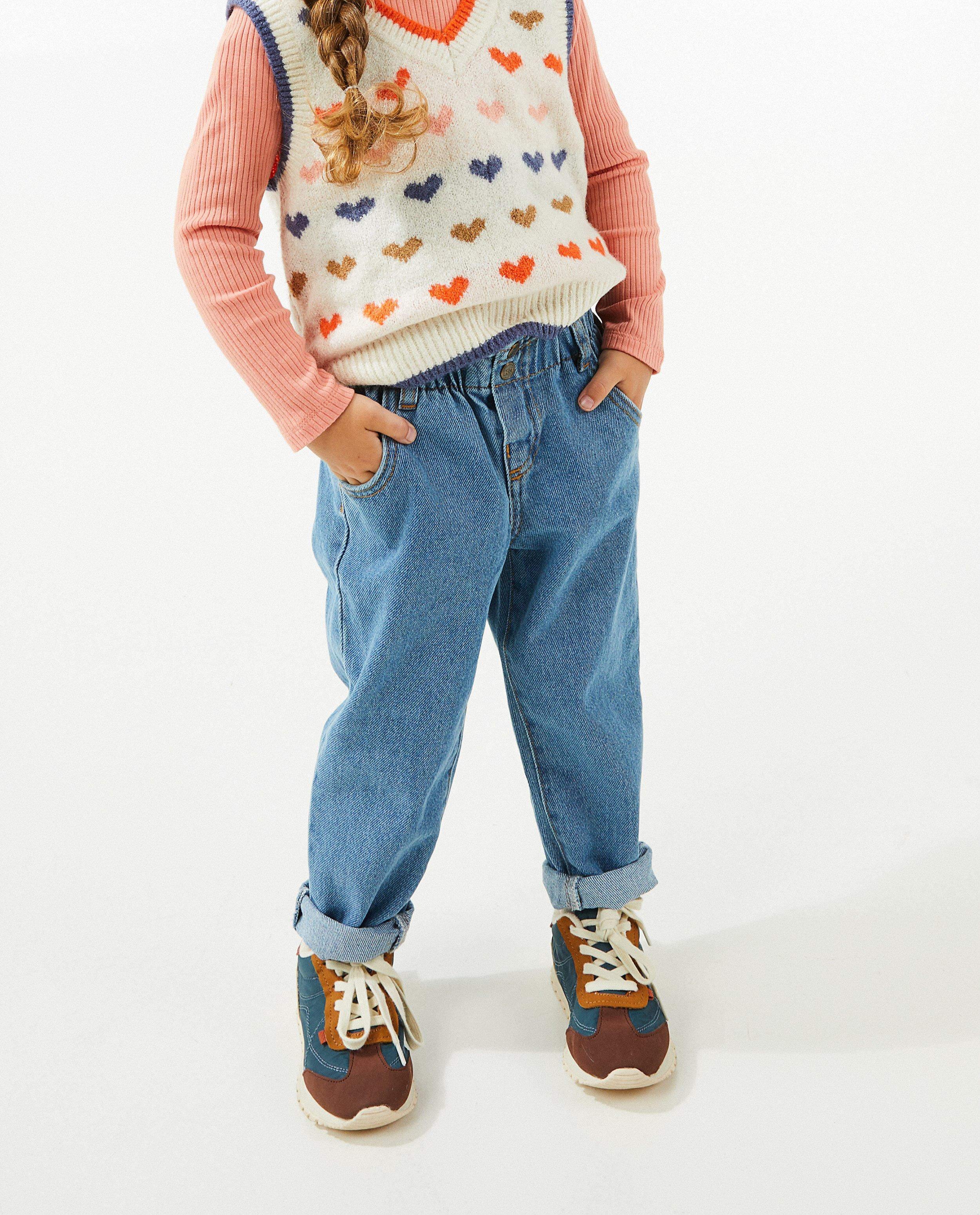 Jeans - Jeans bleu, coupe slouchy