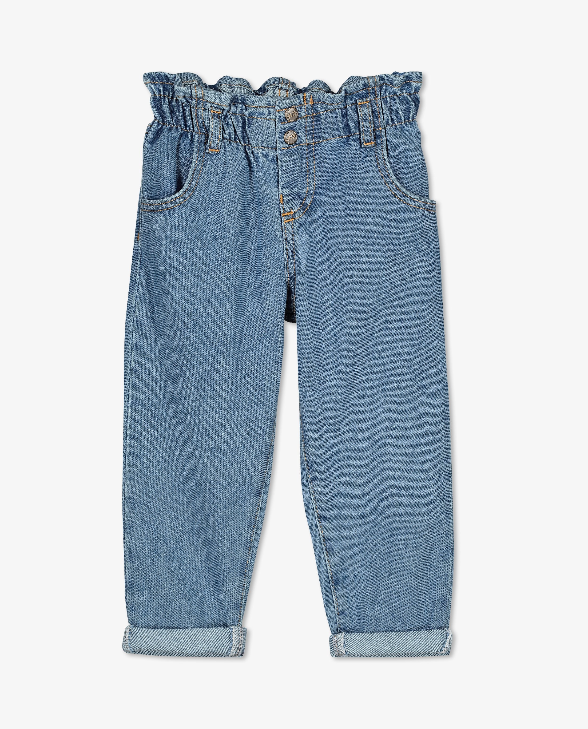 Jeans - Blauwe jeansbroek met slouchy fit
