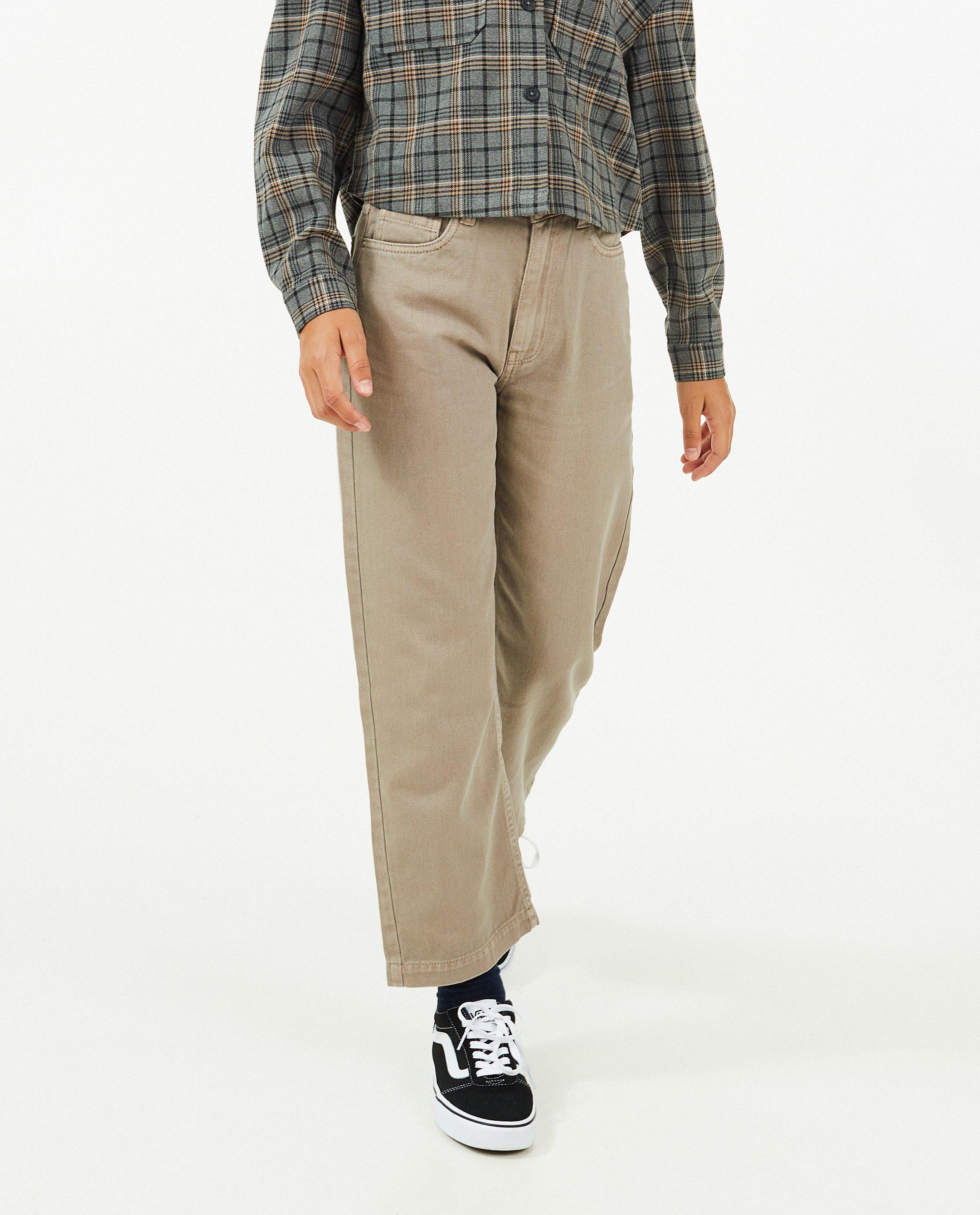 Jeans - Jeans gris-brun, coupe droite