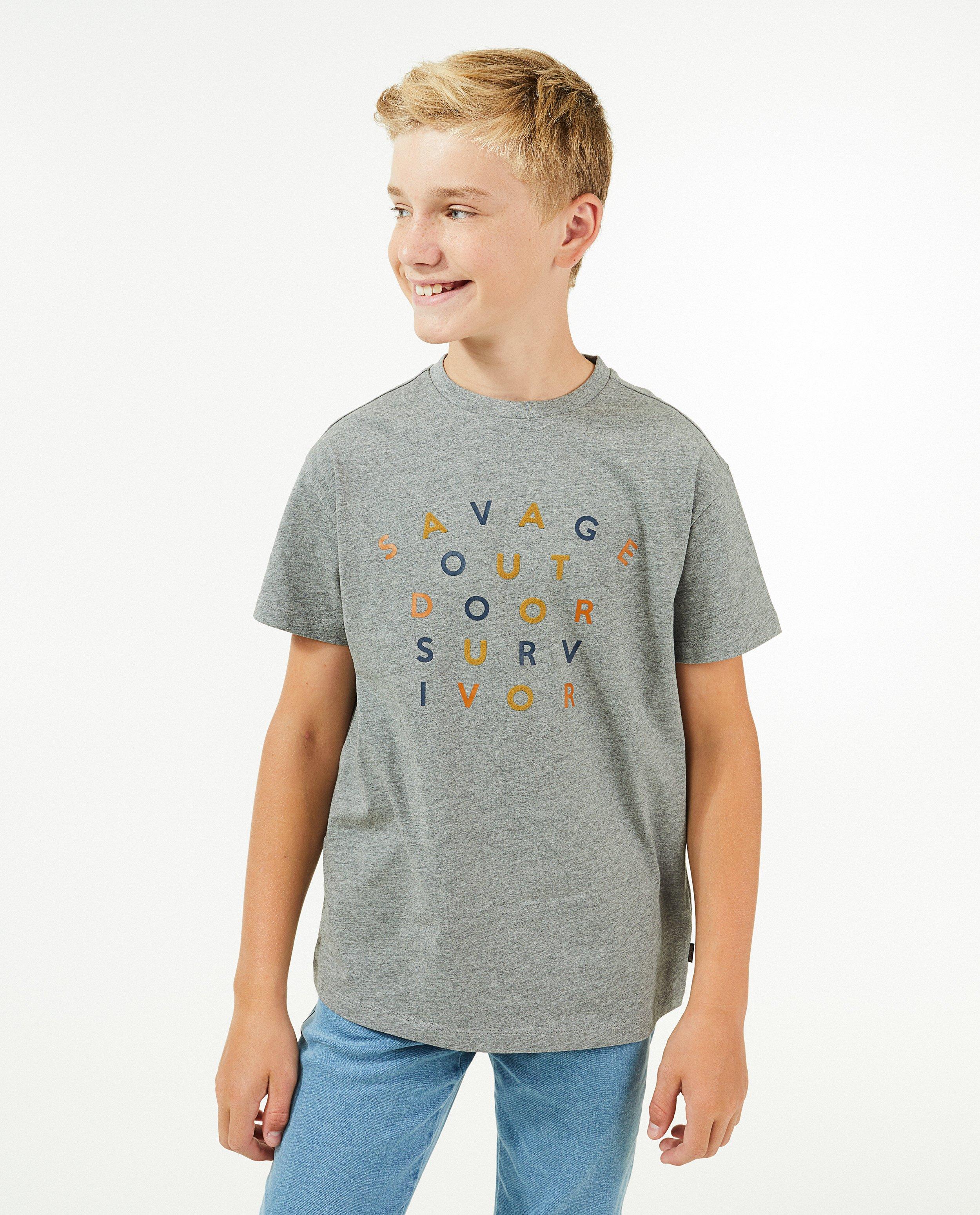 T-shirts - T-shirt gris à imprimé