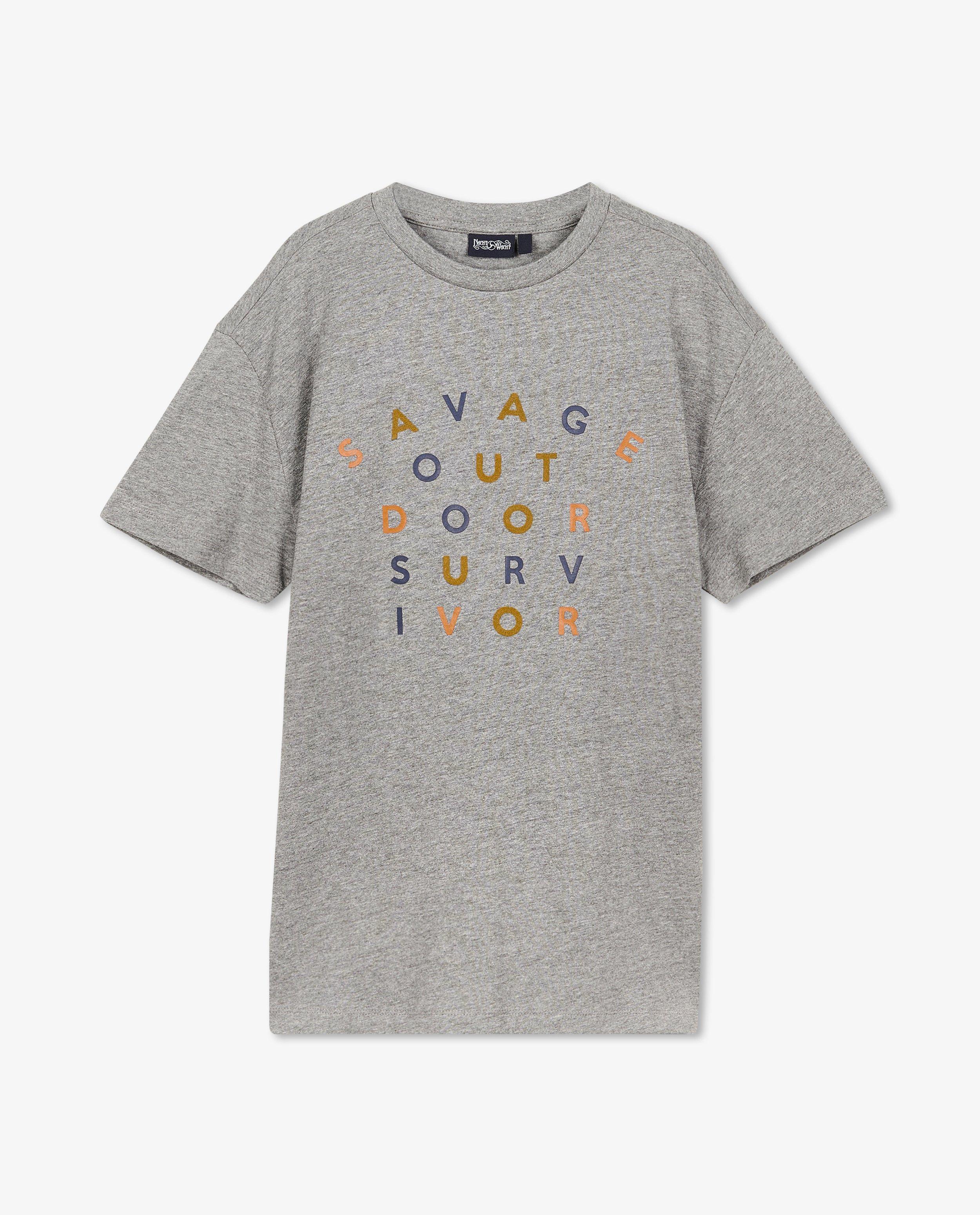T-shirts - T-shirt gris à imprimé