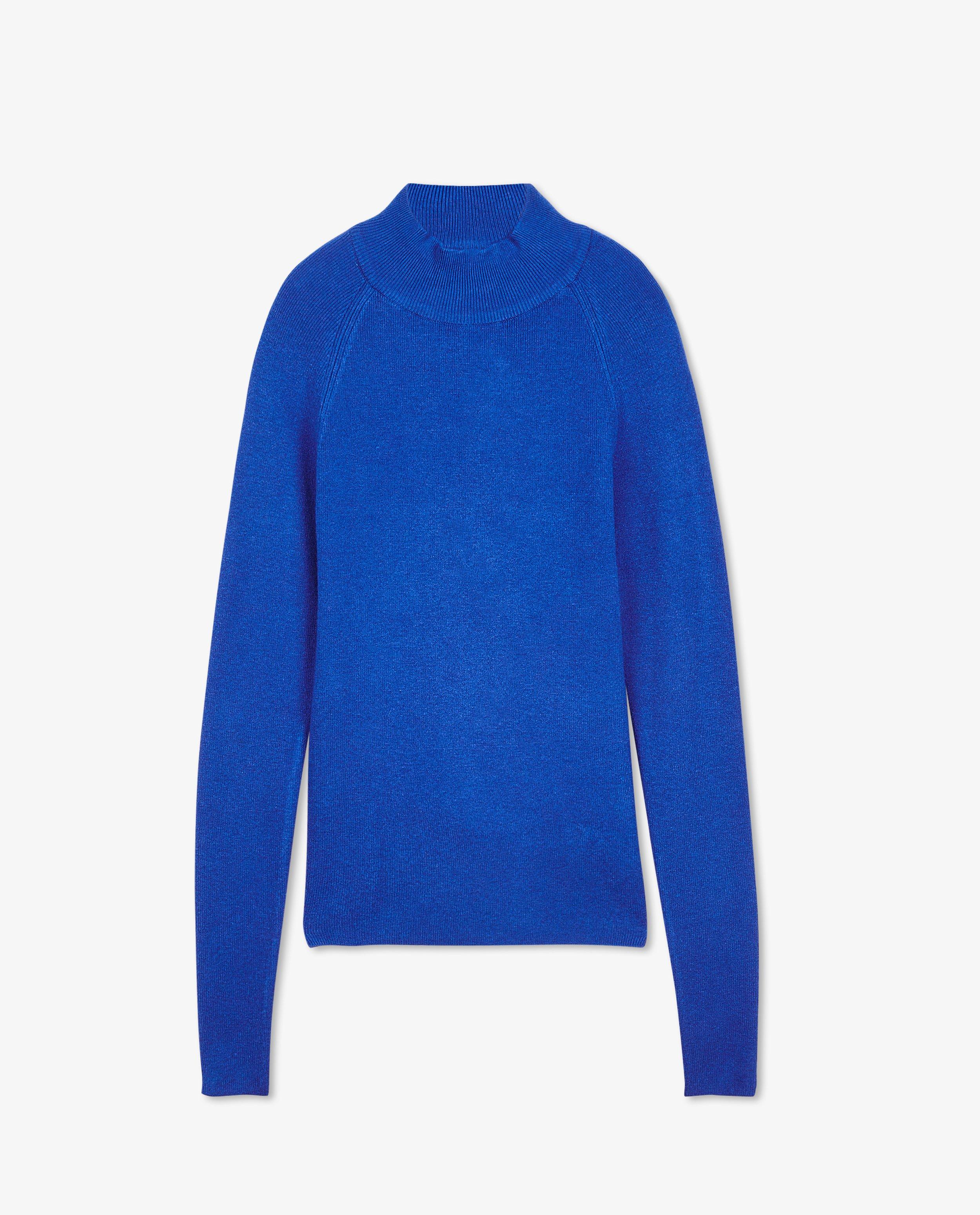 Truien - Blauwe top van fijne brei